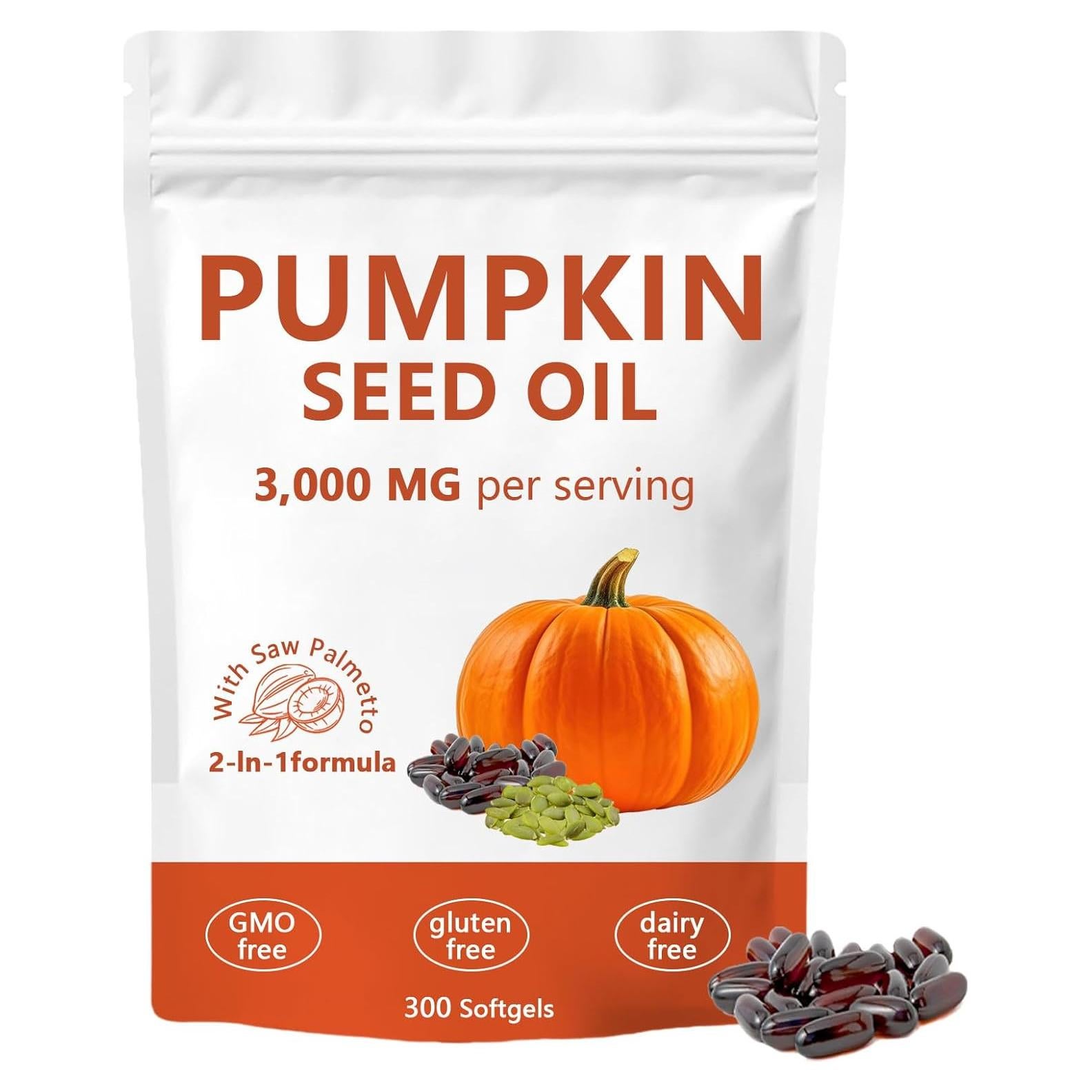 Cápsulas de Aceite de Semilla de Calabaza Ovela 3000mg 300 Softgels