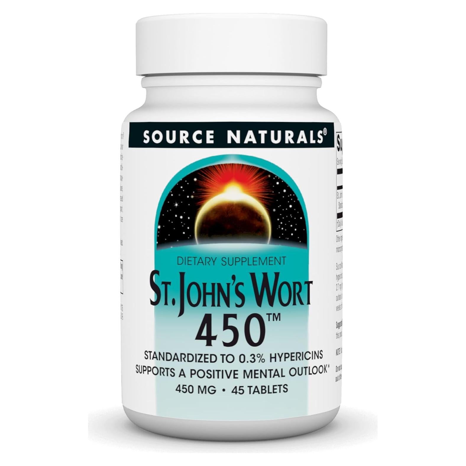 Suplemento de Hierba de San Juan Source Naturals 450 mg - 45 Tabletas