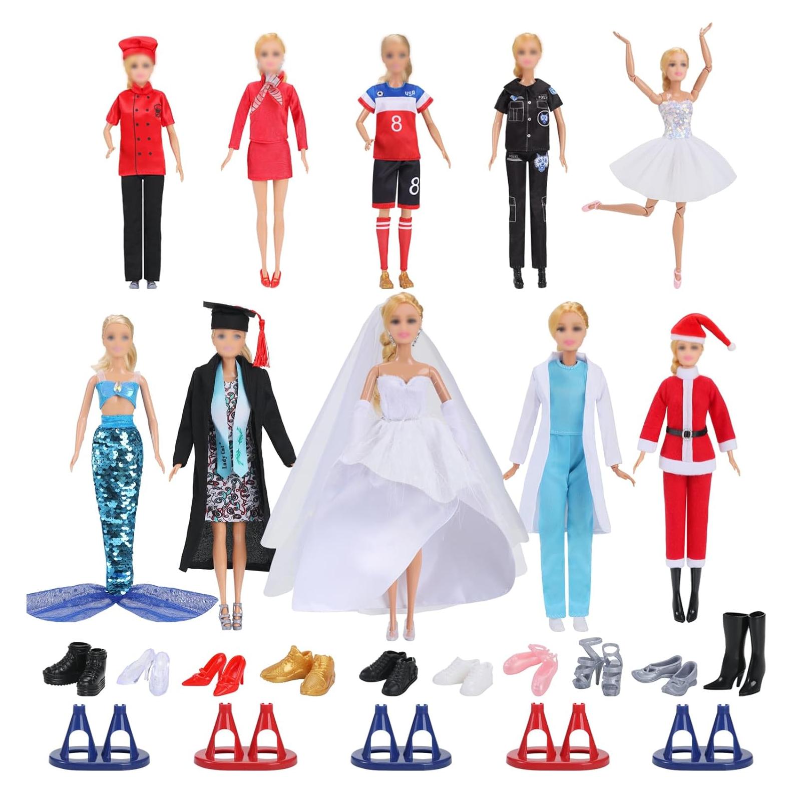 Conjunto Ropa y Accesorios para Muñecas Lady Cat 36 Piezas