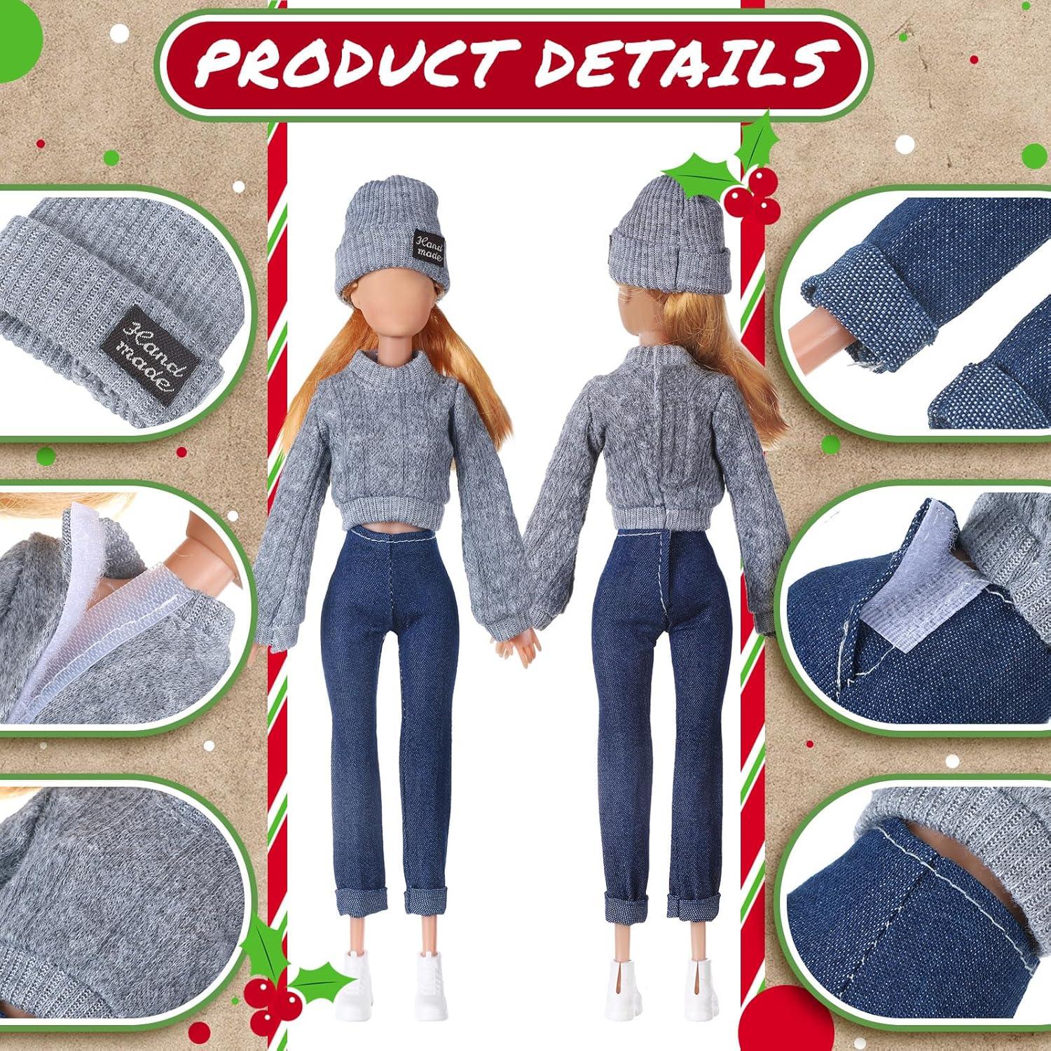 Conjunto Ropa de Muñeca 6 Piezas 30 cm Accesorios Moda