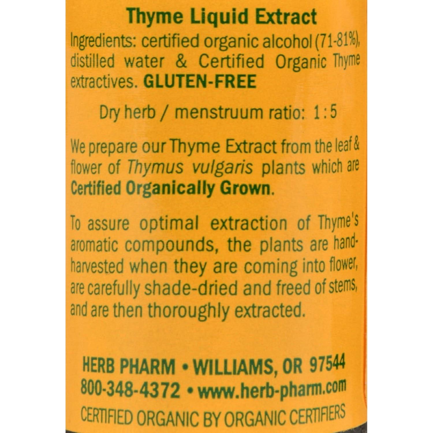 Extracto Líquido de Tomillo Orgánico Herb Pharm 29.57 ml