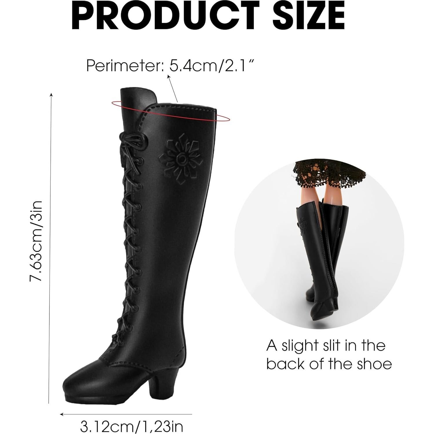 2 Pares de Botas para Muñeca BuleVina Moda Vaquera