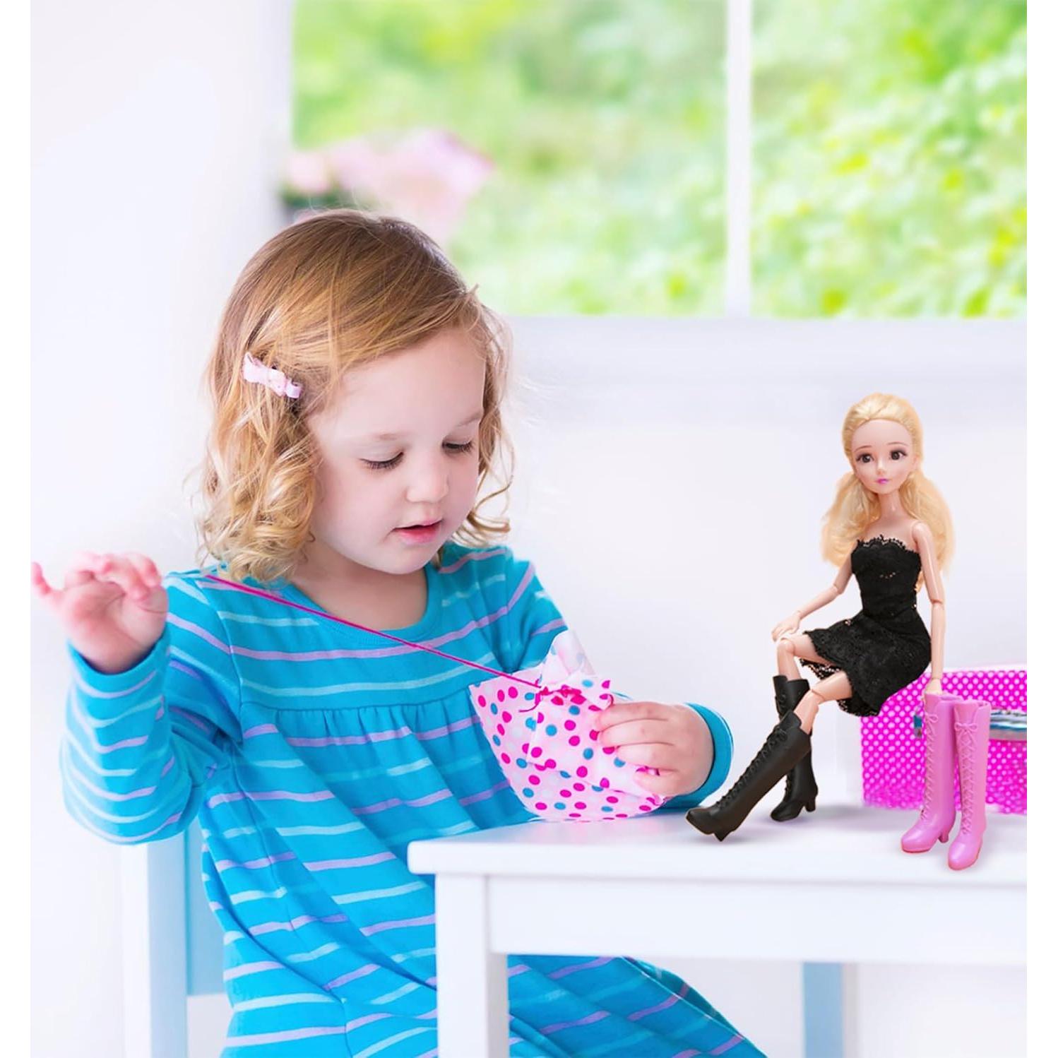 2 Pares de Botas para Muñeca BuleVina Moda Vaquera