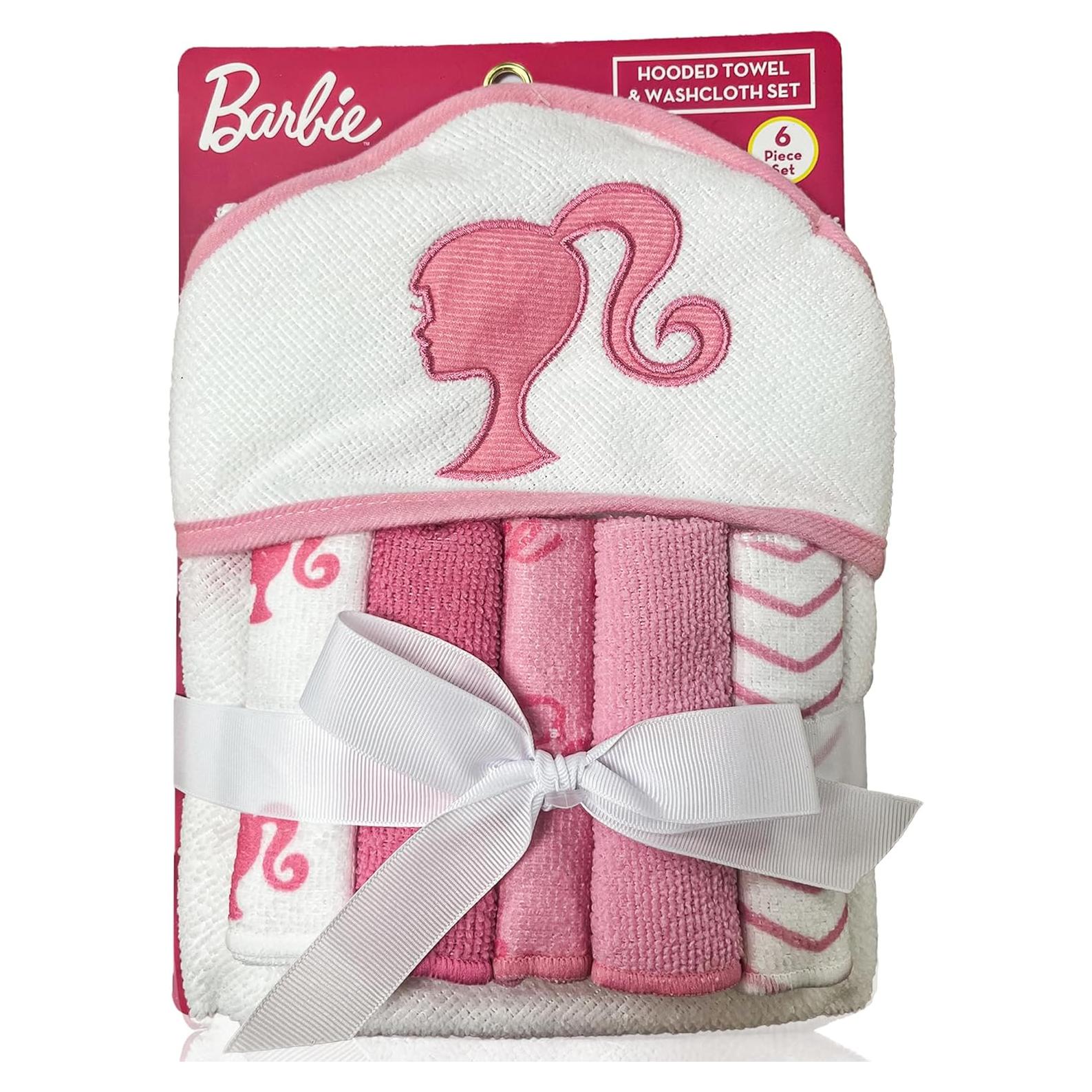 Juego de Toallas de Baño Barbie con Capucha y Paños
