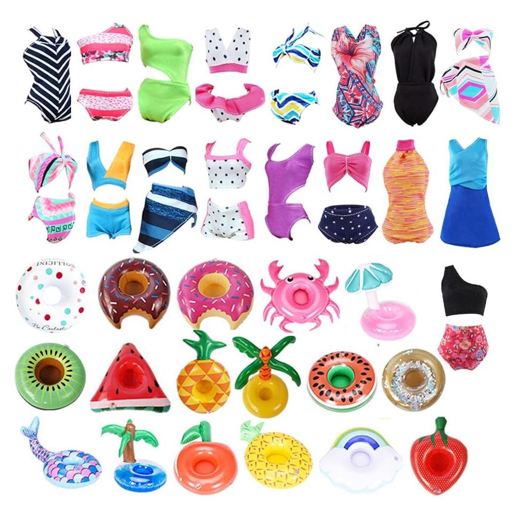 Conjunto E-TING para Muñeca 11.5" 3 Trajes + 3 Anillos