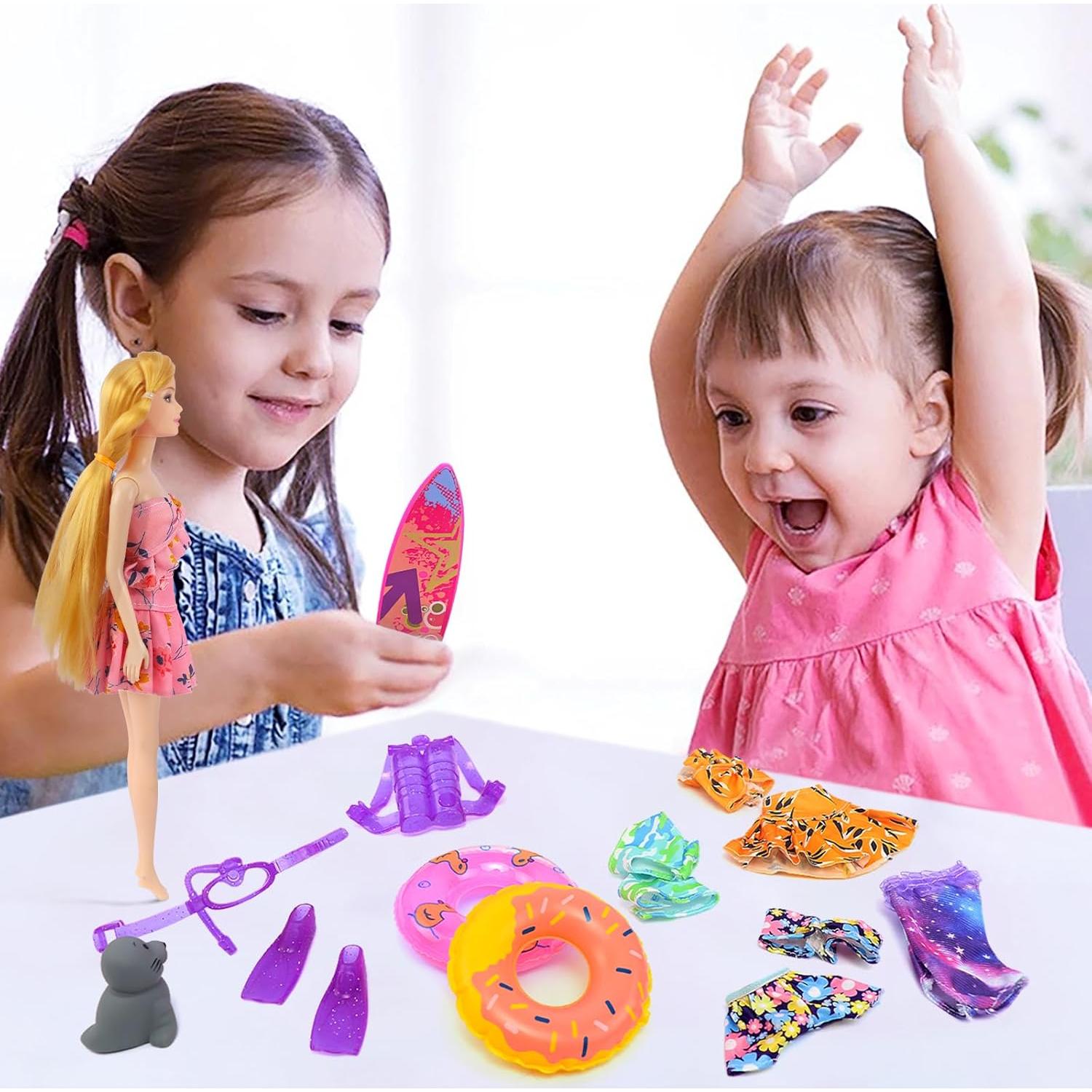 Ecore Fun Set de Trajes de Baño y Accesorios para Muñecas 11.5"