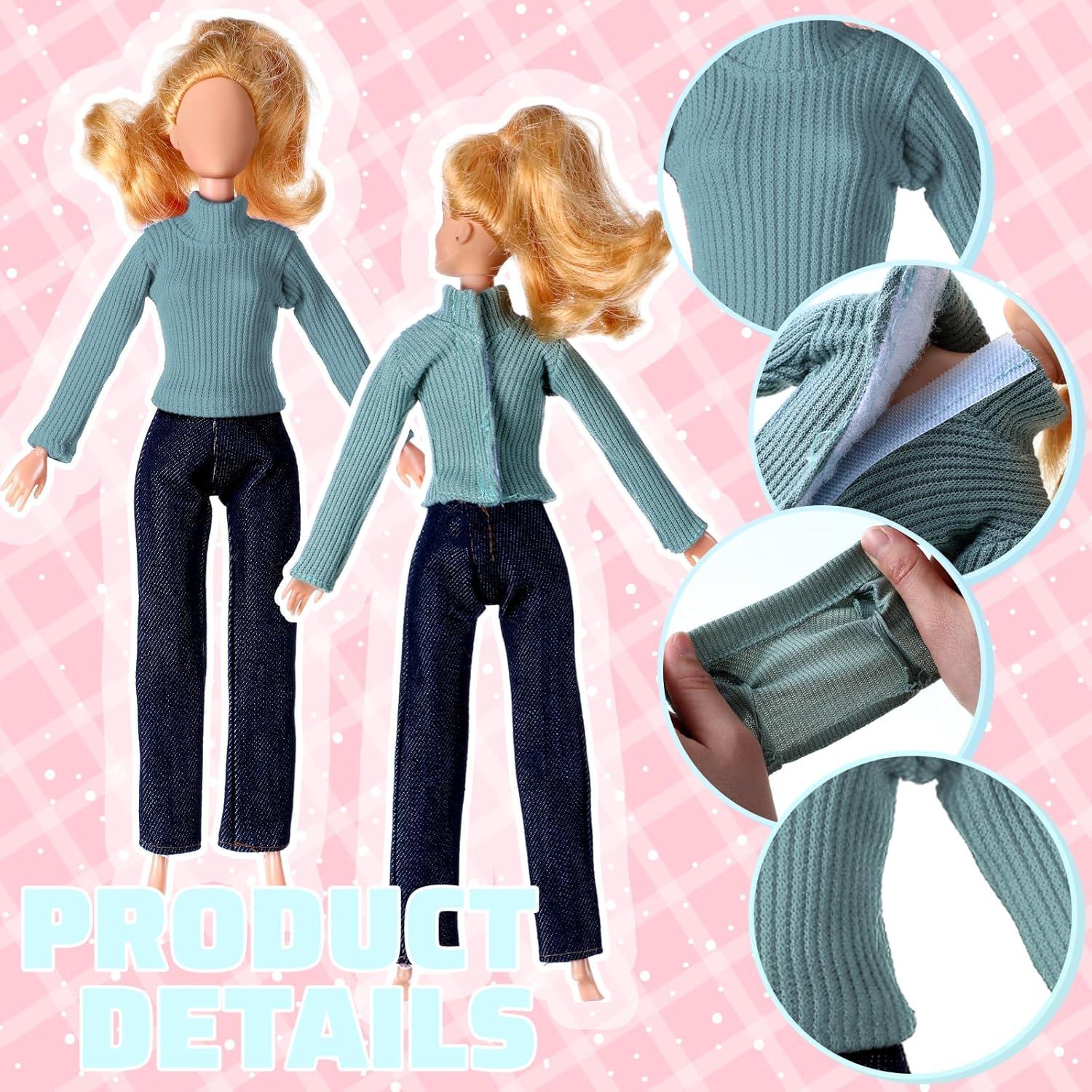 Conjunto Ropa de Muñeca 6 Piezas Fourluoo 30 cm Moda