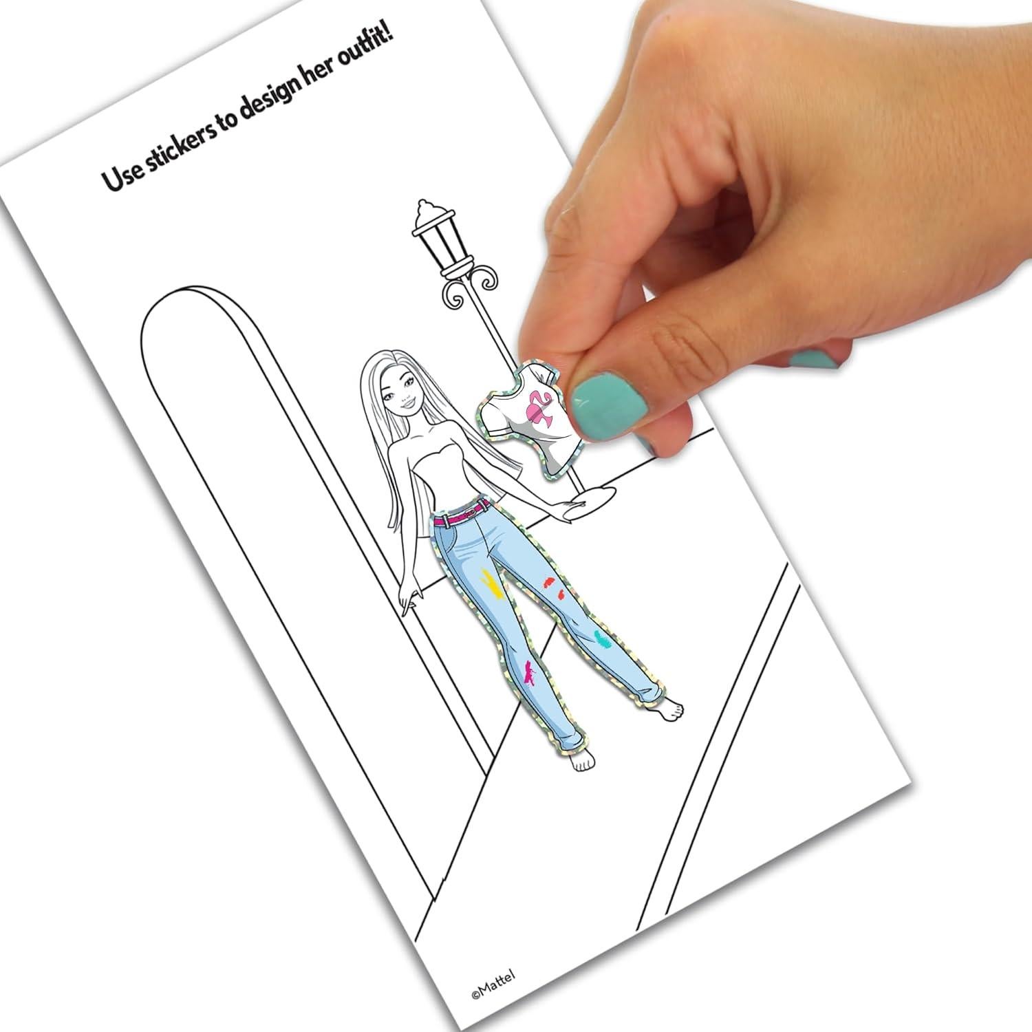 Kit de Placas de Frotado Barbie 10 Diseños + Marcadores