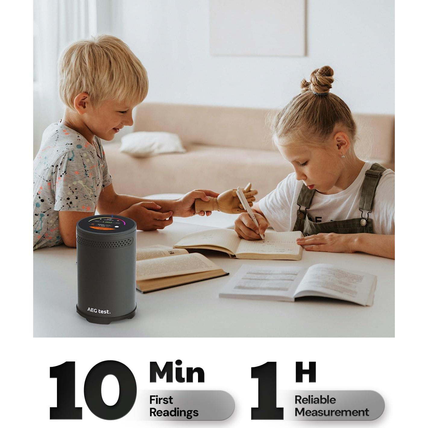 Detector de Radón HOUND-3699 AEGTEST - Pantalla Táctil Color