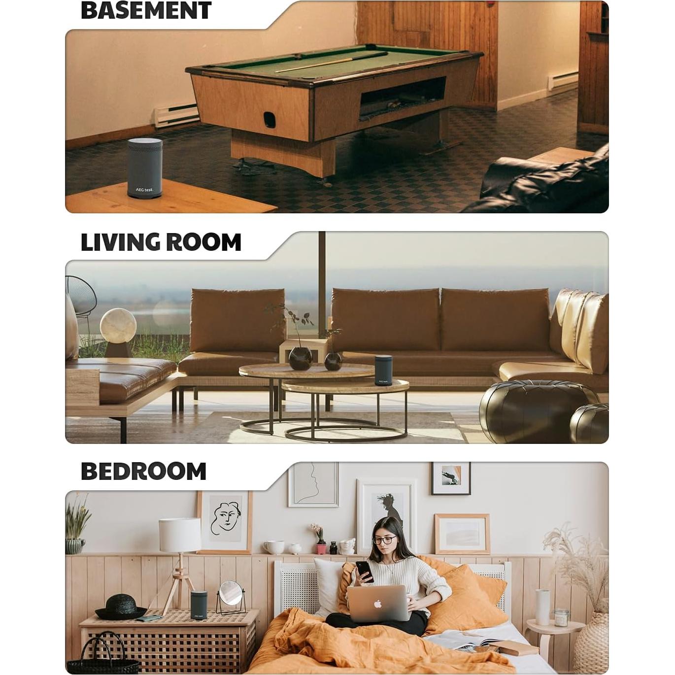 Detector de Radón HOUND-3699 AEGTEST - Pantalla Táctil Color