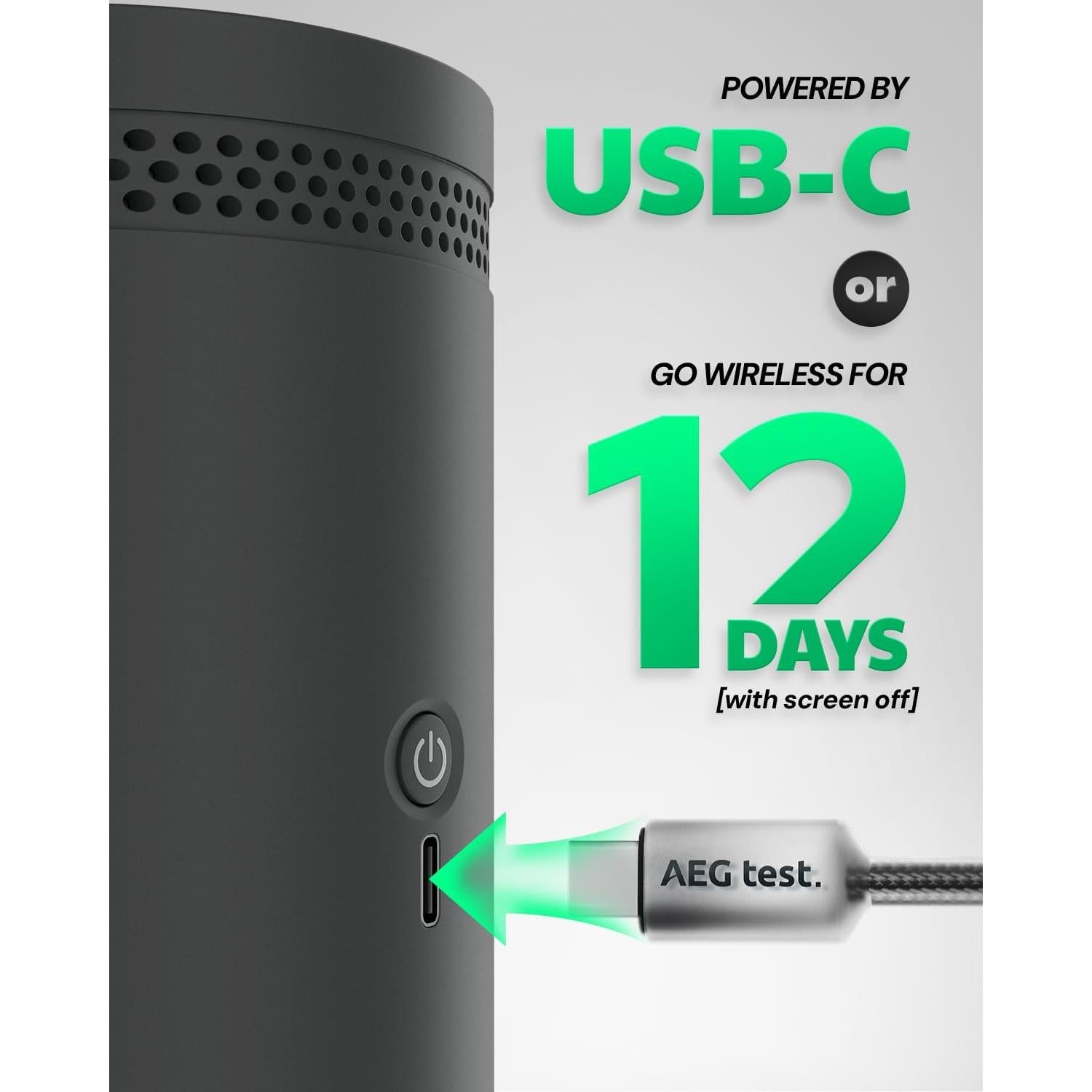 Detector de Radón HOUND-3699 AEGTEST - Pantalla Táctil Color