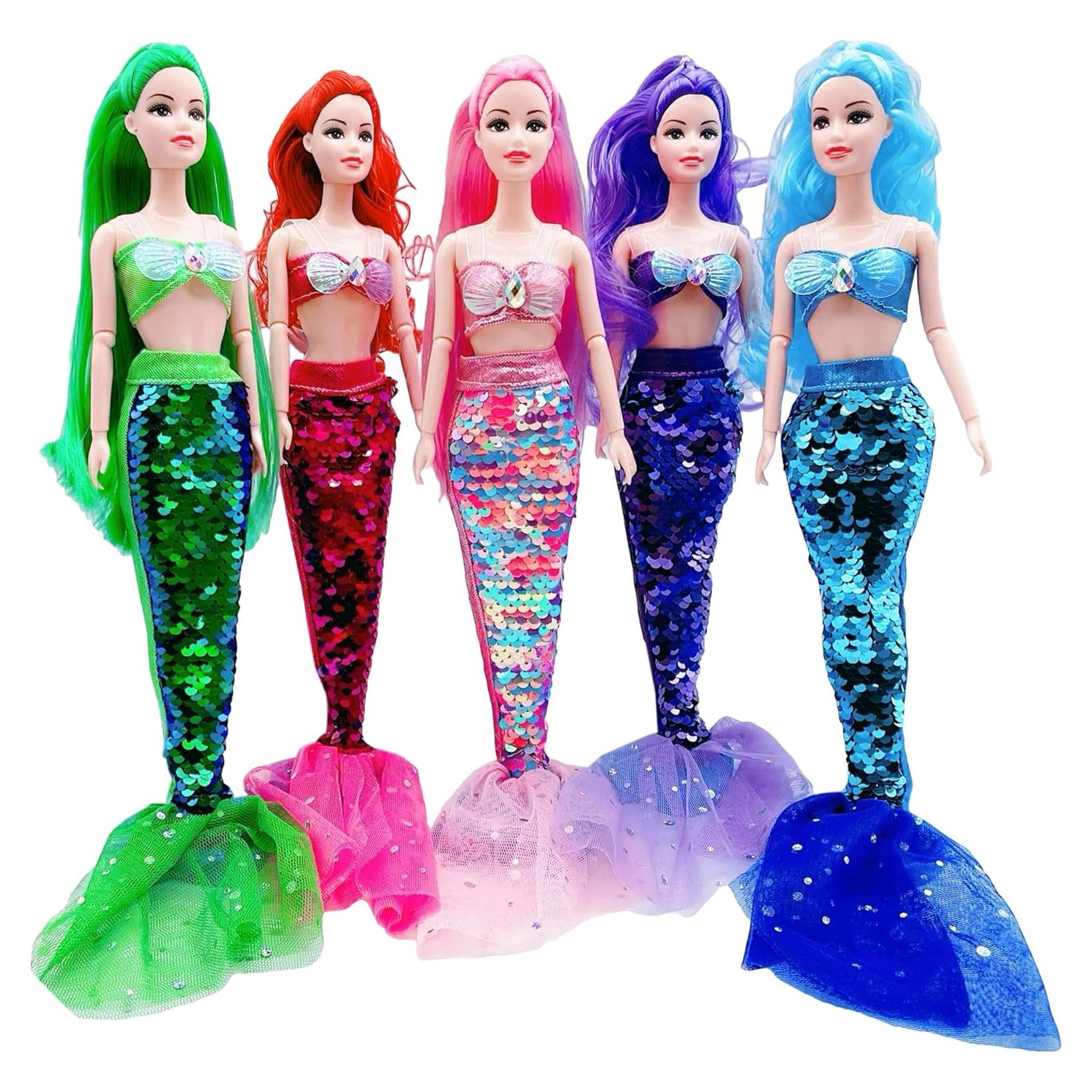 Conjuntos de Traje de Baño Sirena Unicornio 5 Piezas 29 cm