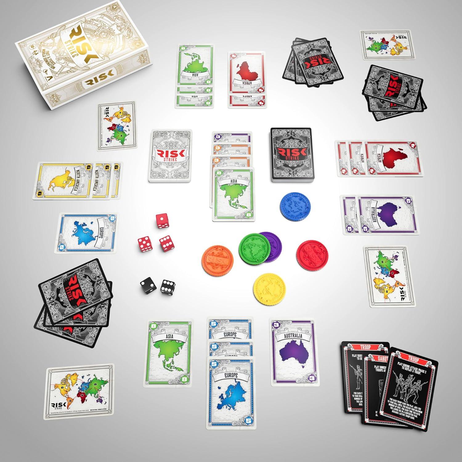 Juego de Cartas y Dados Risk Strike Hasbro para 2-5 Jugadores