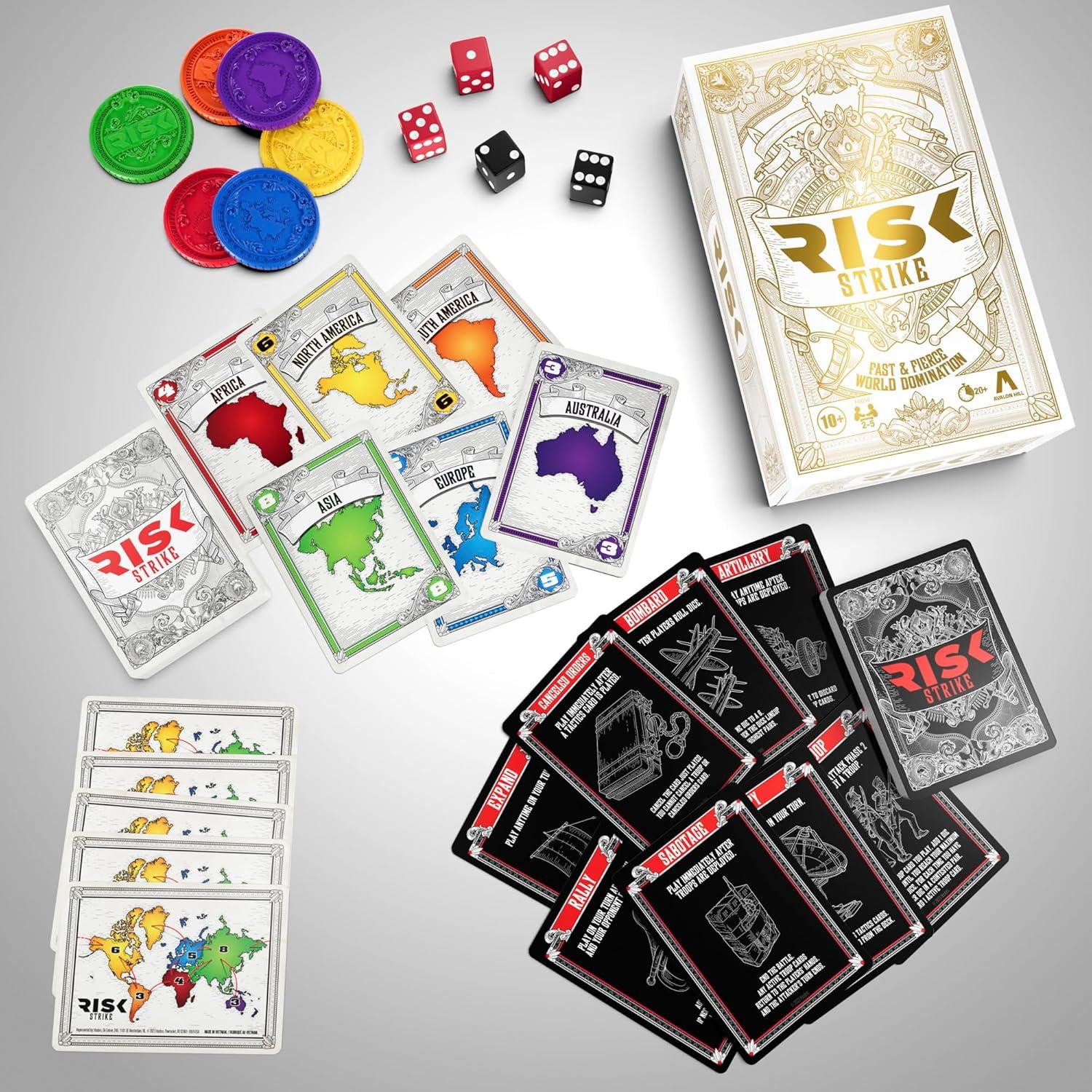 Juego de Cartas y Dados Risk Strike Hasbro para 2-5 Jugadores