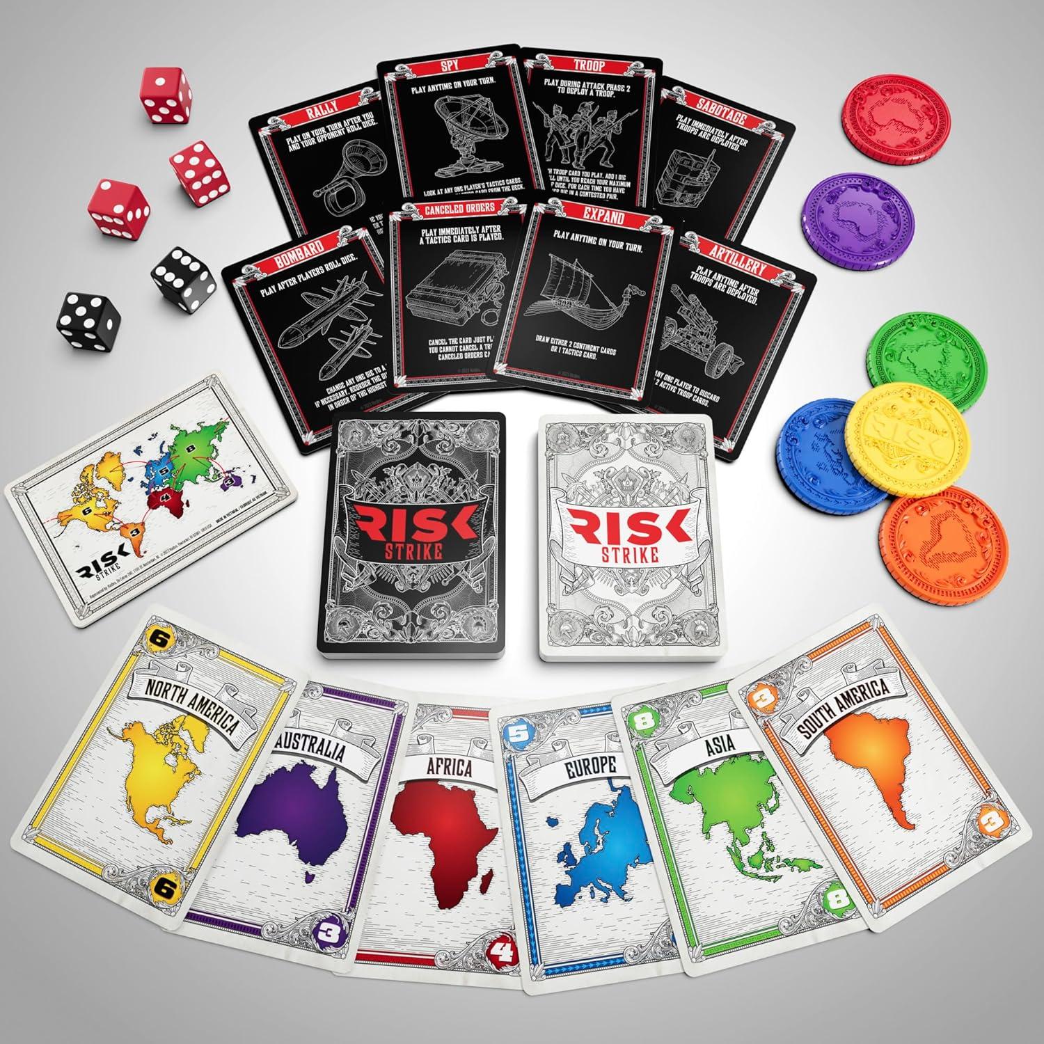 Juego de Cartas y Dados Risk Strike Hasbro para 2-5 Jugadores