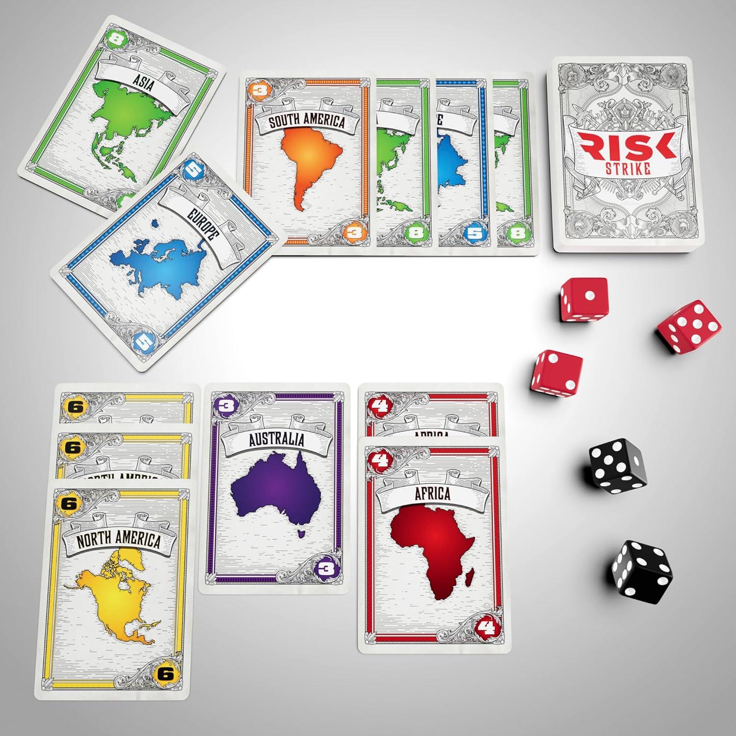 Juego de Cartas y Dados Risk Strike Hasbro para 2-5 Jugadores