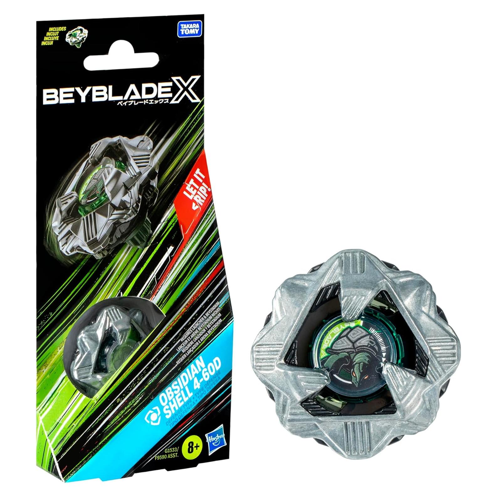 Beyblade X Obsidian Shell 4-60D Tipo Defensa - Juguete Hasbro
