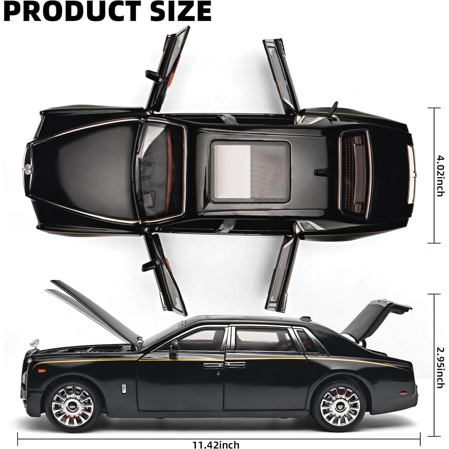 Coche de Juguete de Metal Fundido OANMYJJO 1:18 con Luz y Sonido