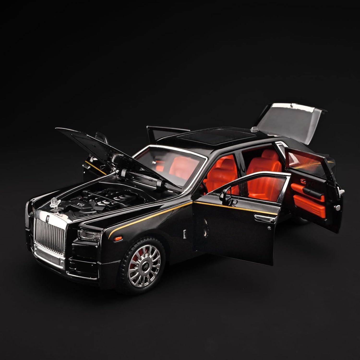 Coche de Juguete de Metal Fundido OANMYJJO 1:18 con Luz y Sonido