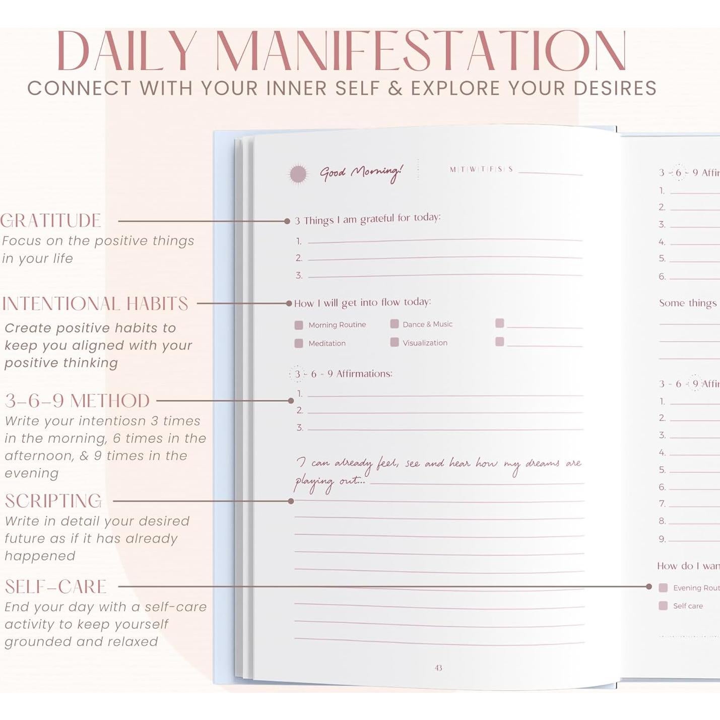 Diario de Manifestación Epic Self A5 Azul Claro - 14 Semanas