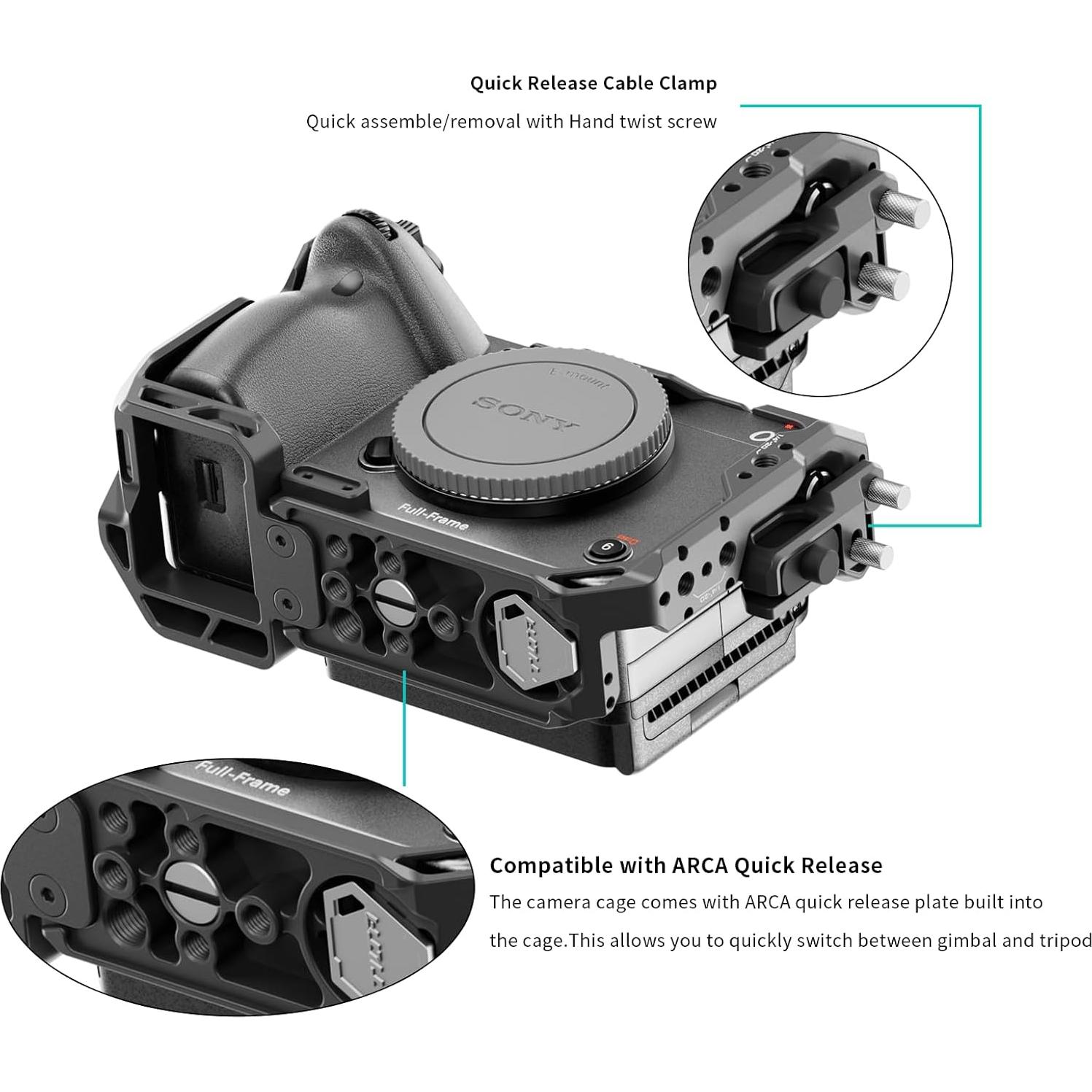 Jaula para Cámara Tilta FX3 FX30 V2 Kit Básico Negro