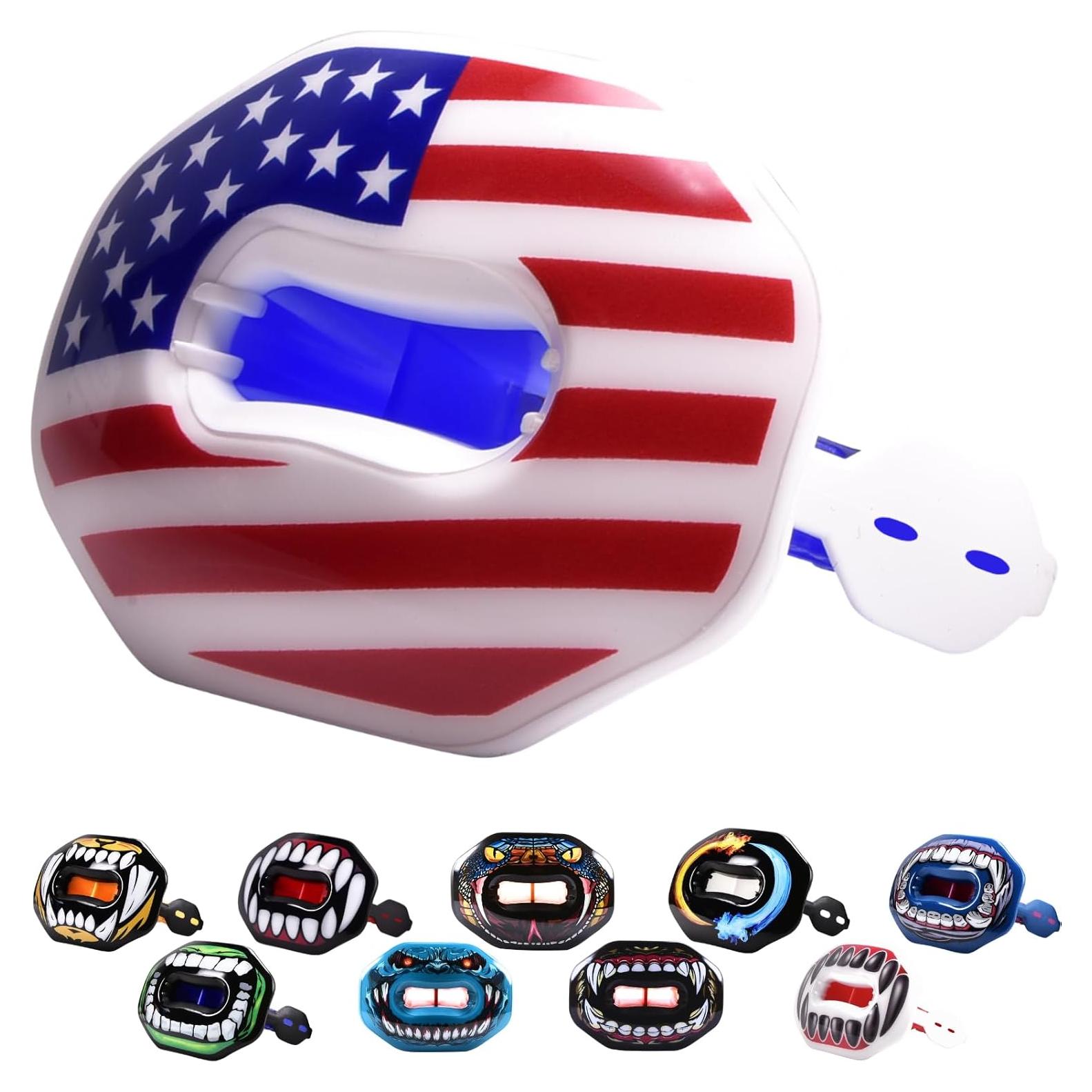 Protector Bucal Juvenil Oral Mart Bandera EE. UU. Sin Hervir