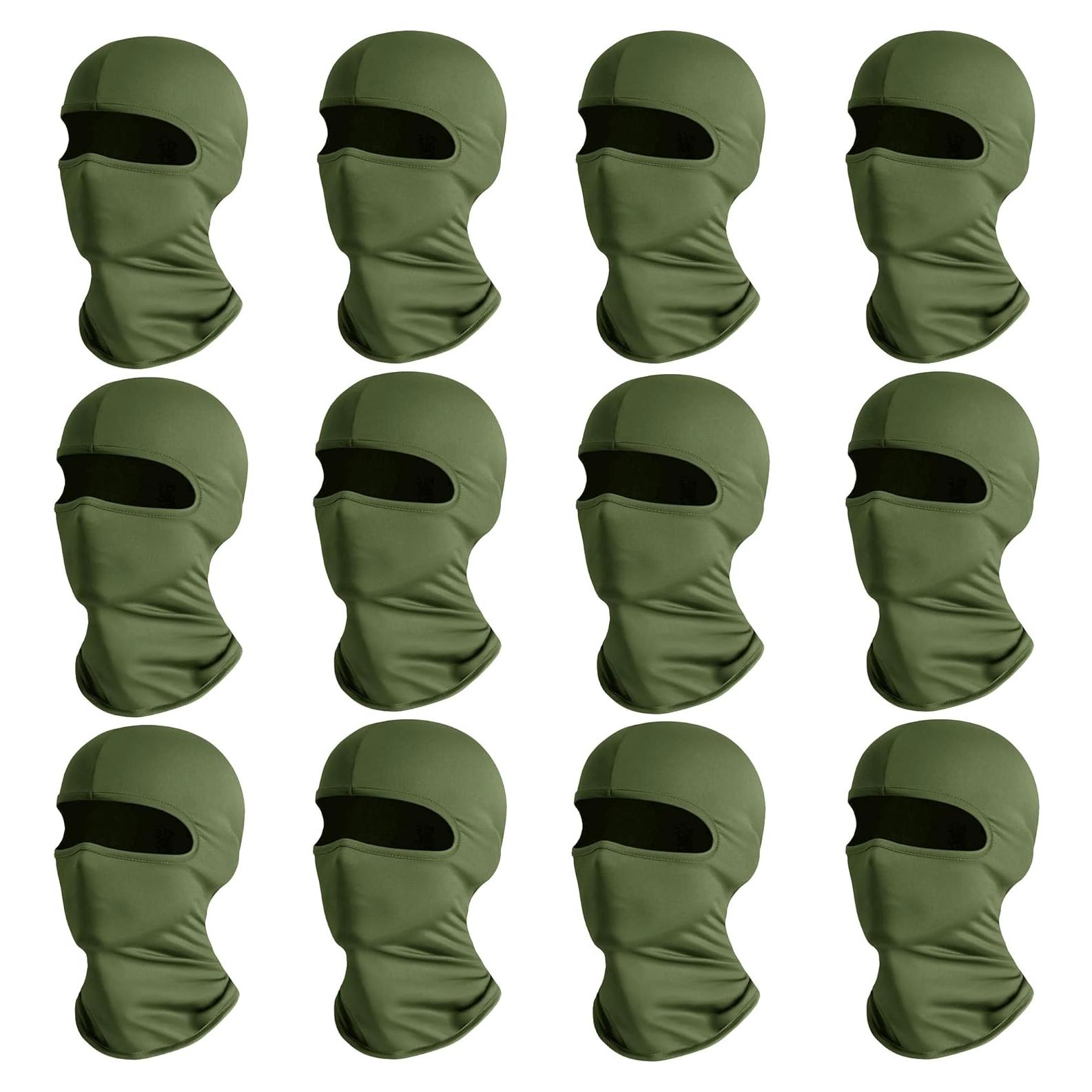 Balaclava Gaiter Refrigerante Wheebo 12 Piezas UV Verde Militar