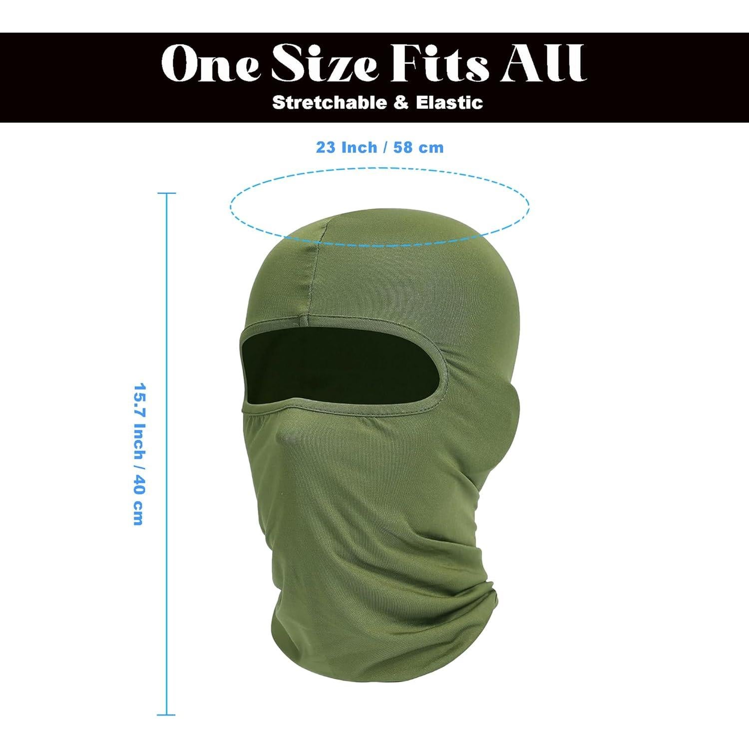 Balaclava Gaiter Refrigerante Wheebo 12 Piezas UV Verde Militar