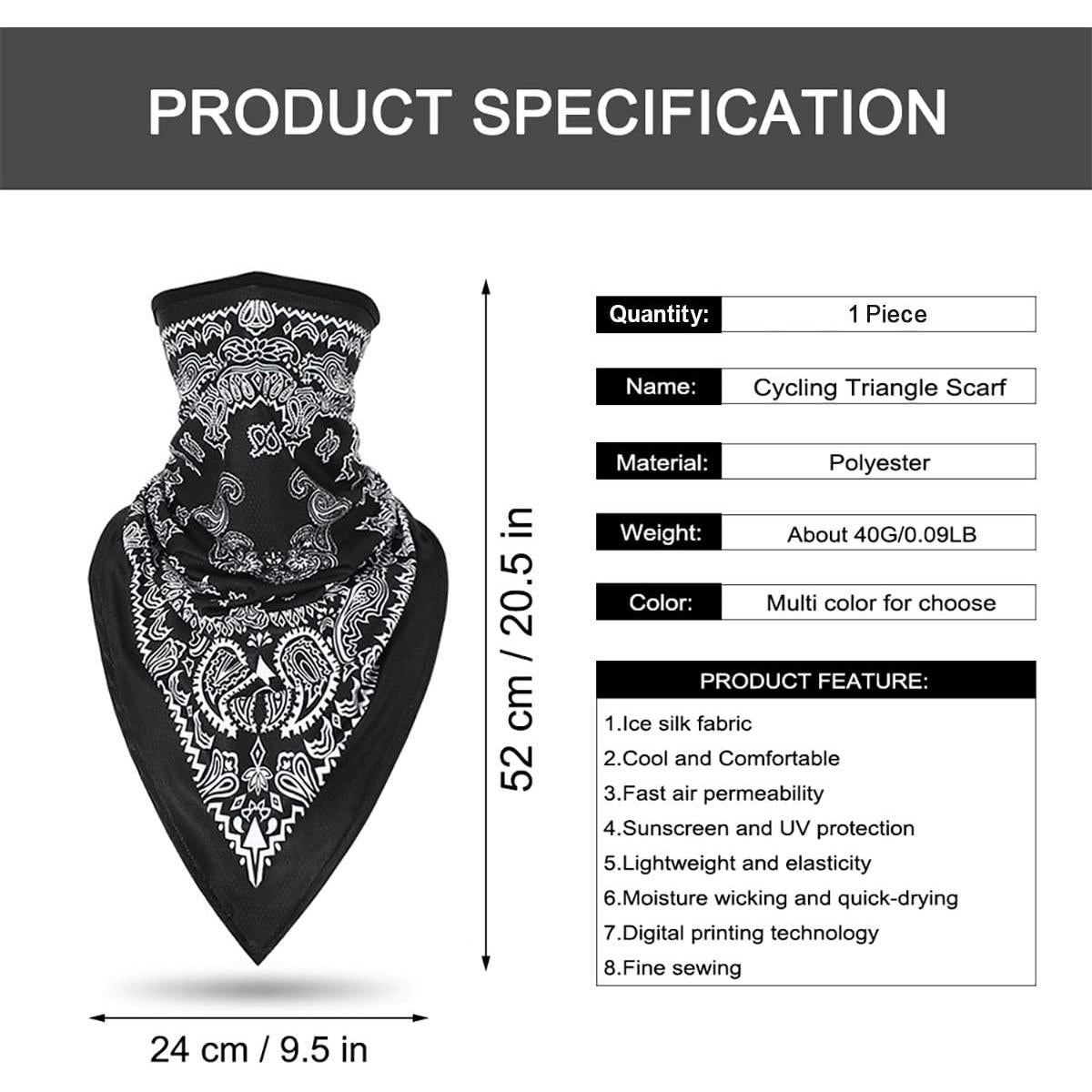 Bandana Multifuncional LKXHarleya Paisley - Secado Rápido UV