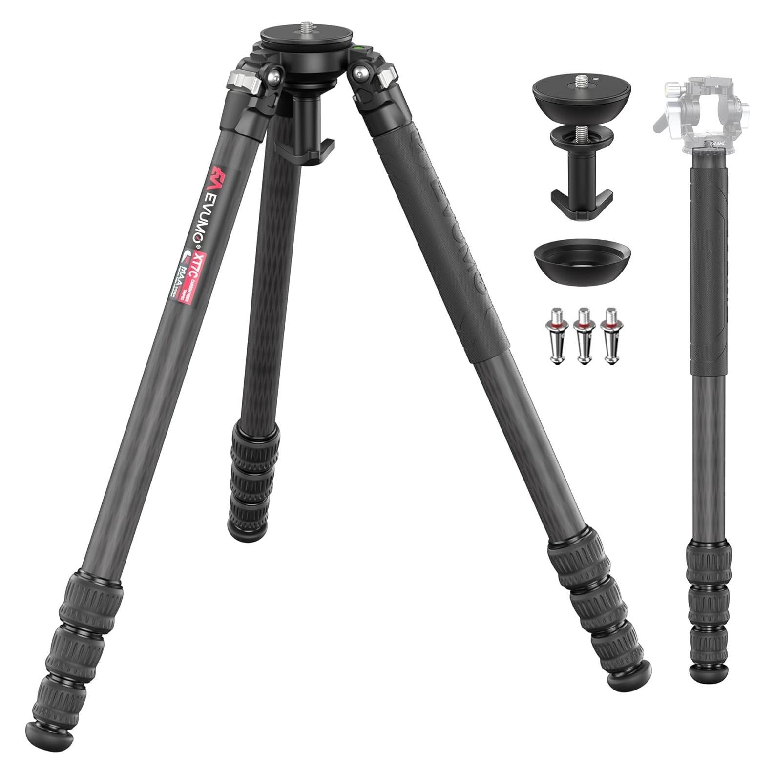 Trípode de fibra de carbono EVUMO XT7C 160 cm 20 kg profesional