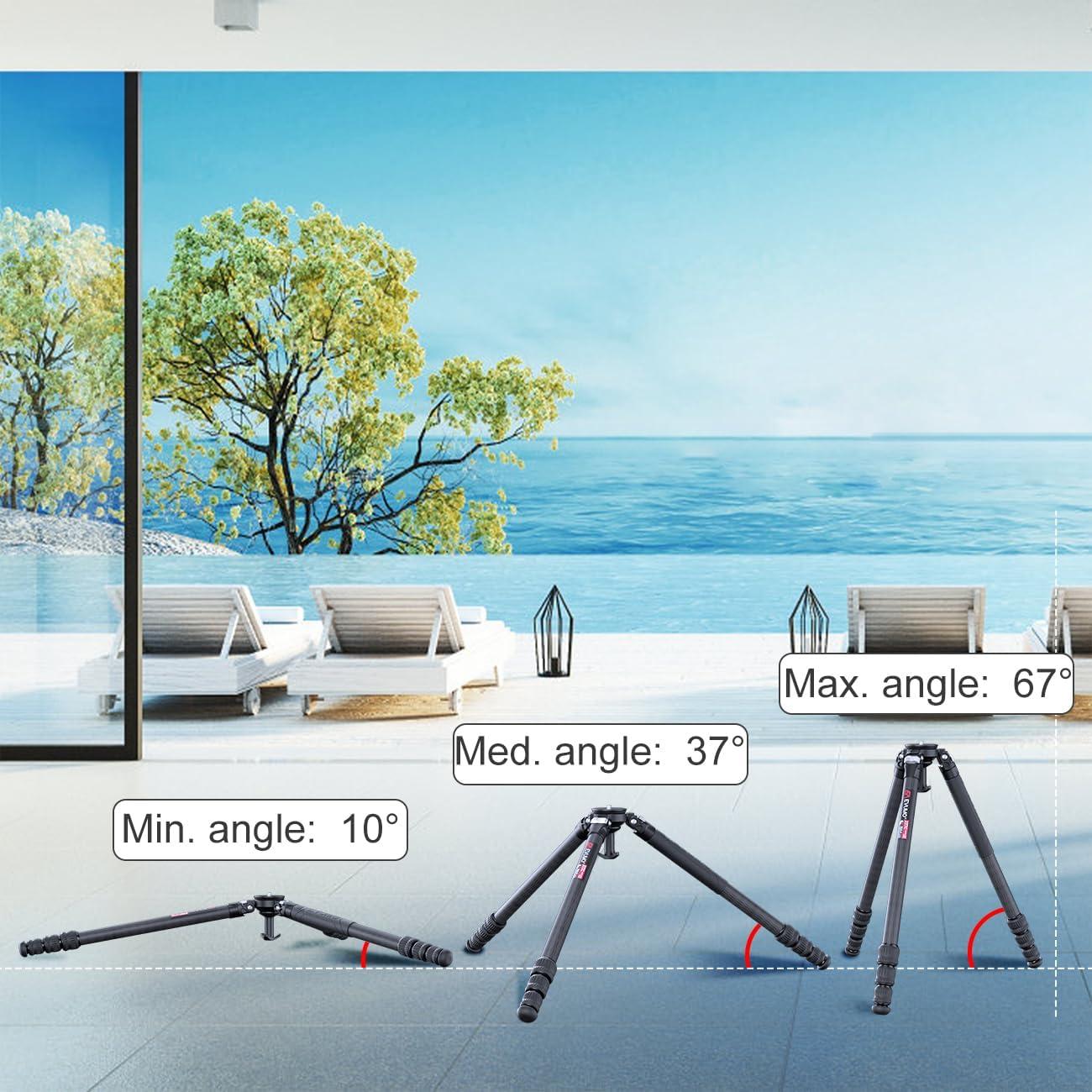 Trípode de fibra de carbono EVUMO XT7C 160 cm 20 kg profesional