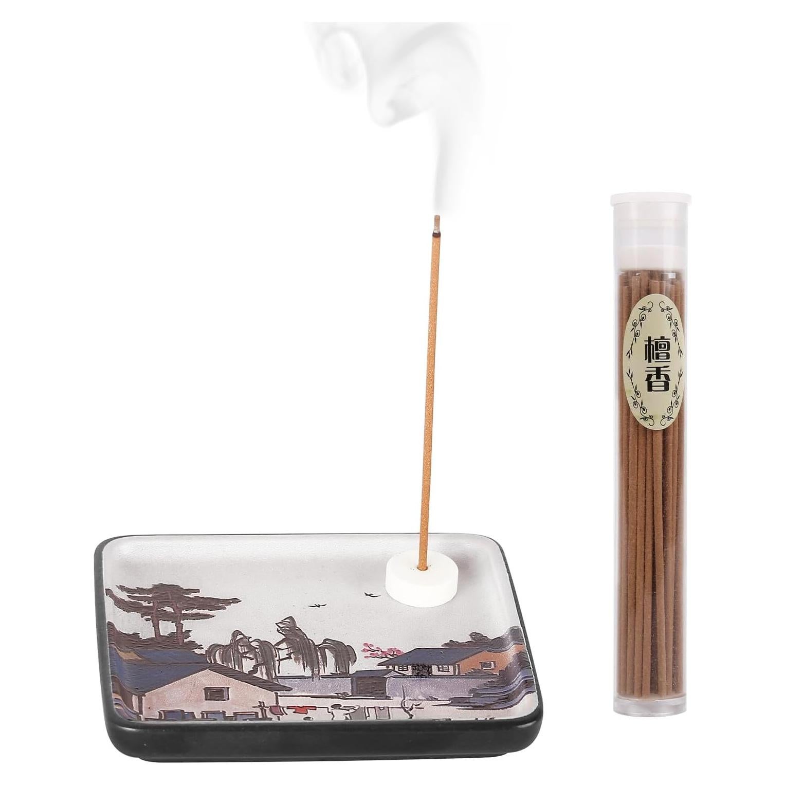 Soporte de Incienso Cerámica YINECO Cuadrado 9.9x9.9 cm