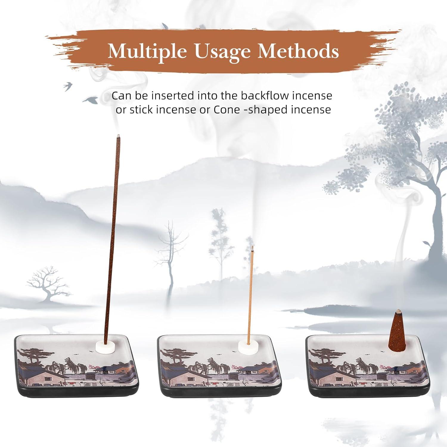 Soporte de Incienso Cerámica YINECO Cuadrado 9.9x9.9 cm