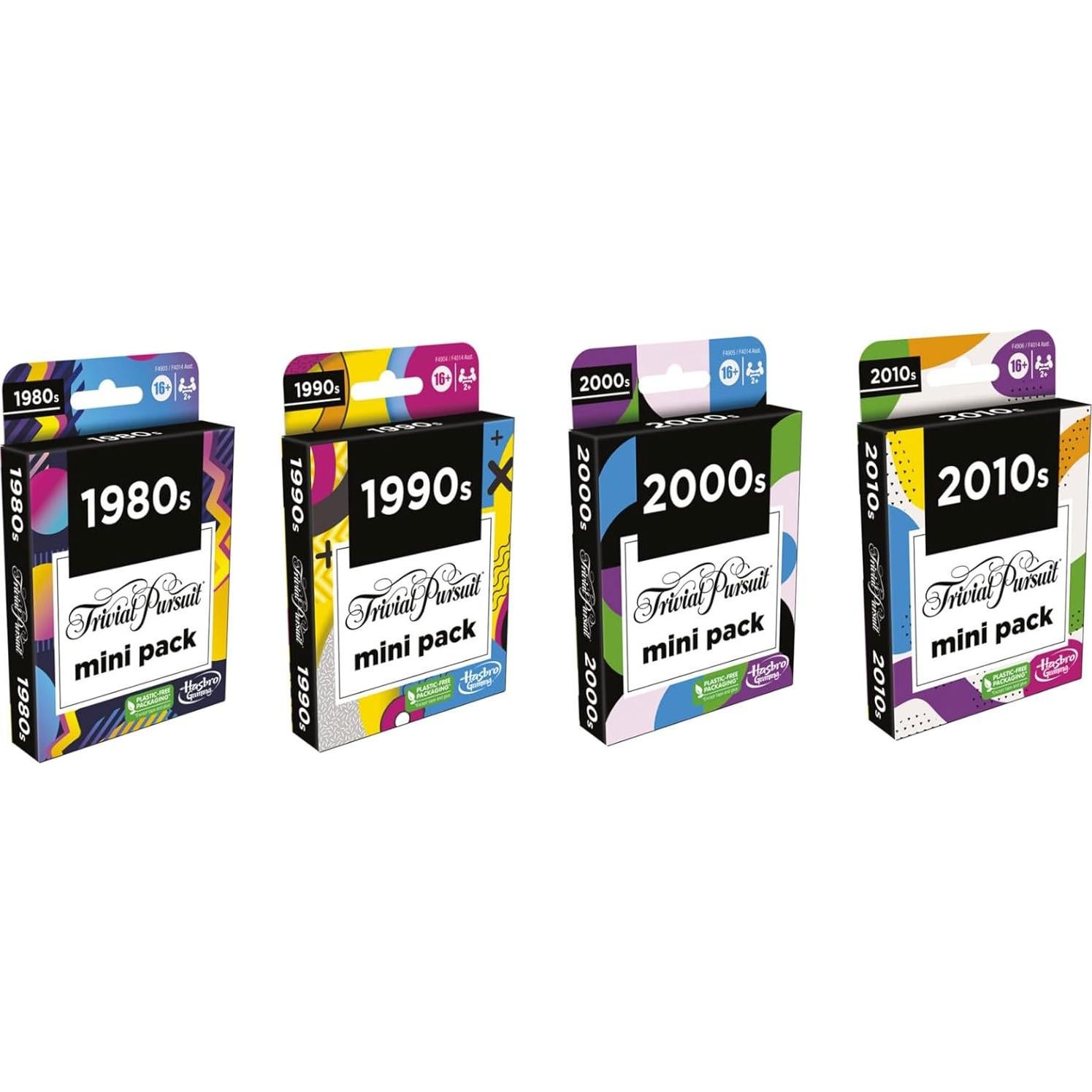 Trivial Pursuit Mini Pack Multipack Hasbro 4 Décadas Trivia