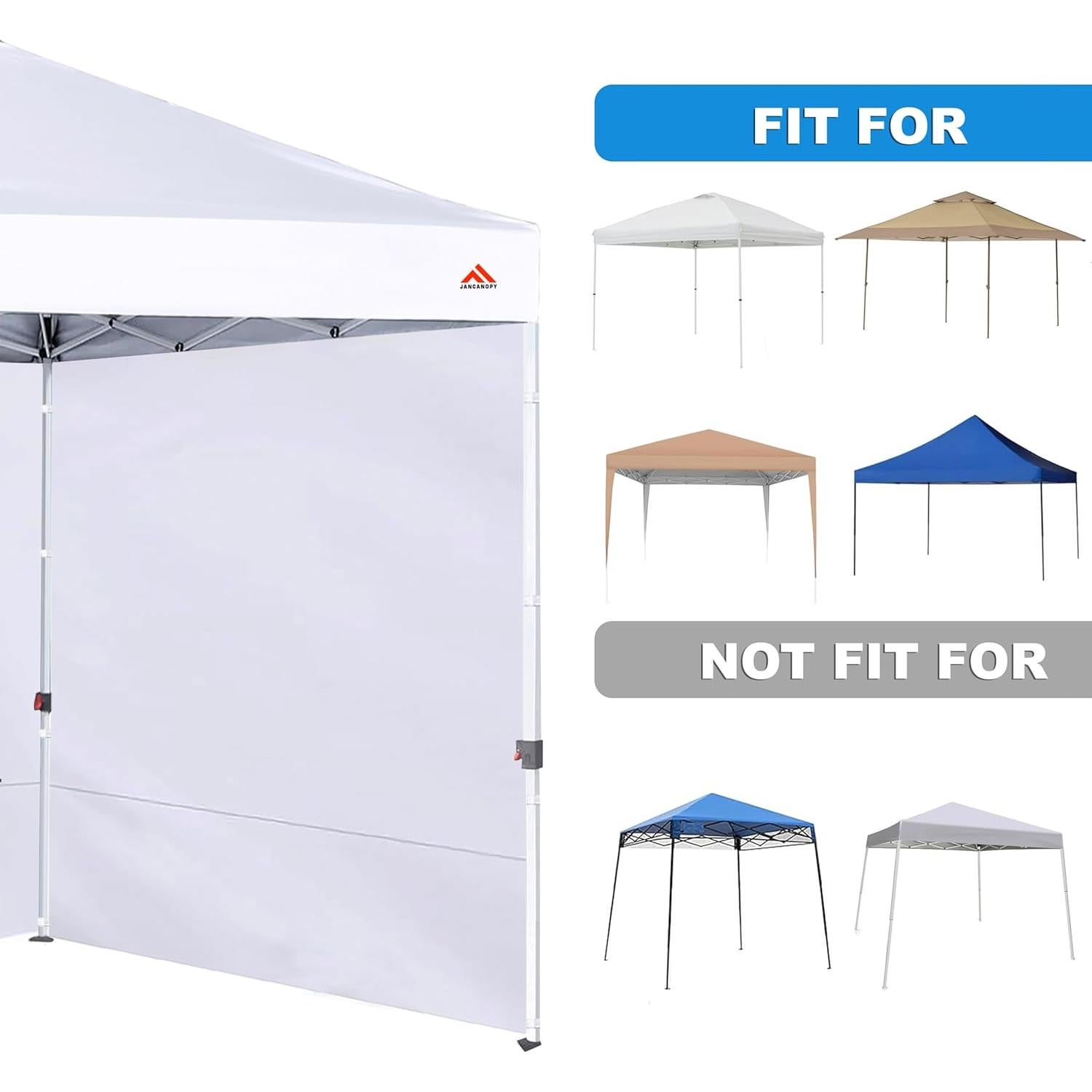 Paredes Laterales Carpa Canopy JANCANOPY 3 Pcs 1.98x3.05m Gris Claro