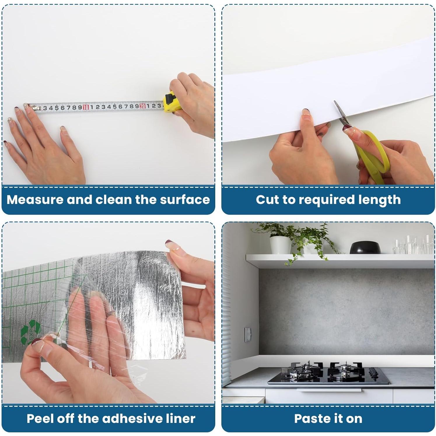 Moldura Autoadhesiva CvoMep 5m Impermeable para Espejo Blanco