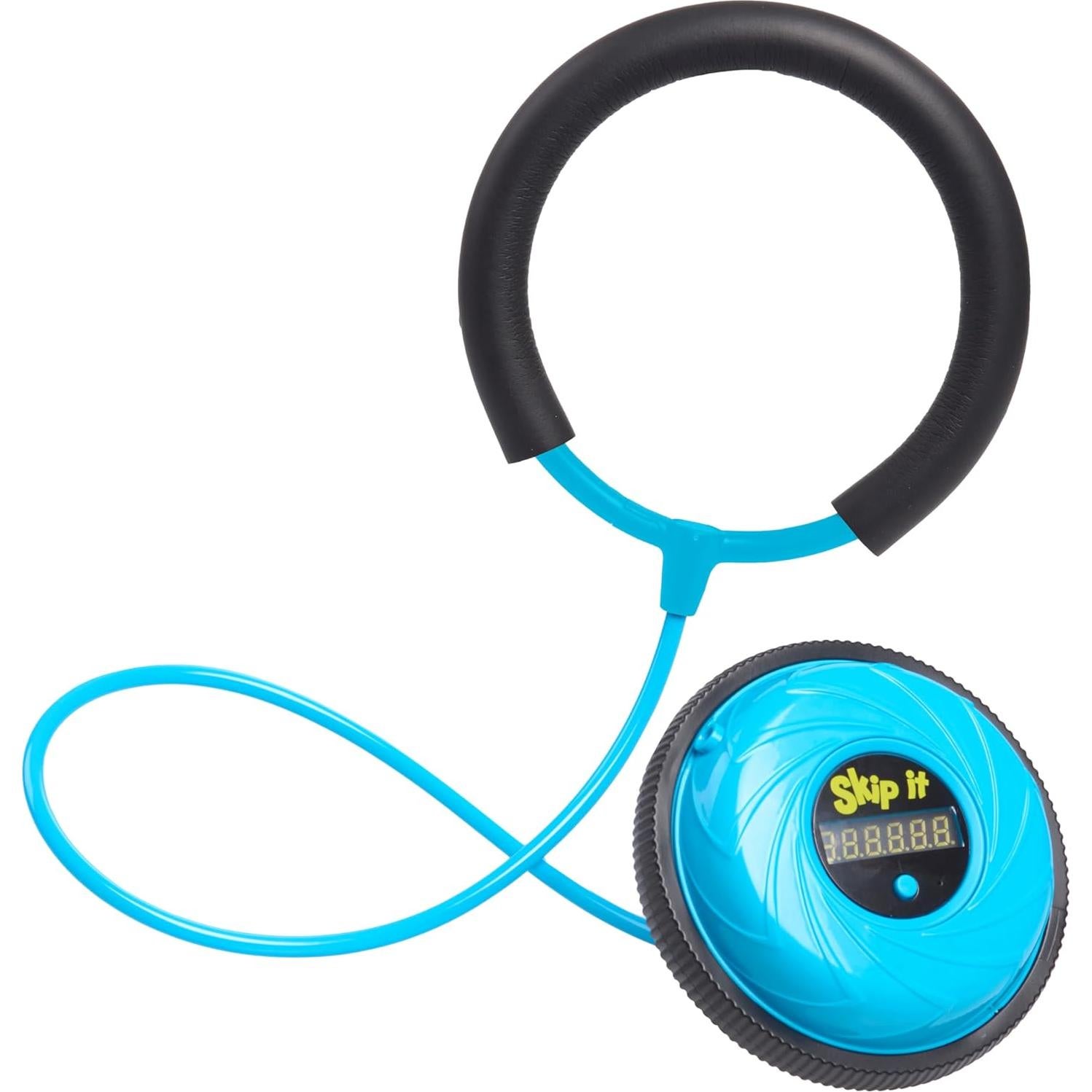 Skip It Retro Outdoor Toy, Light Up Ball and Digital Counter, Blue, Soft Foam Padded Ankle Ring, 31-inch Long, Screen Free Play, Toys for Kids Ages 5 Up