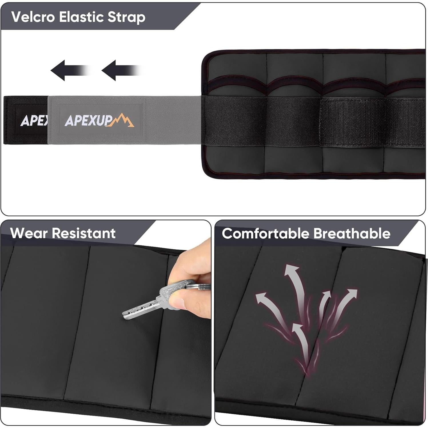 Pesas de Tobillo Ajustables APEXUP 4.54 kg para Entrenamiento