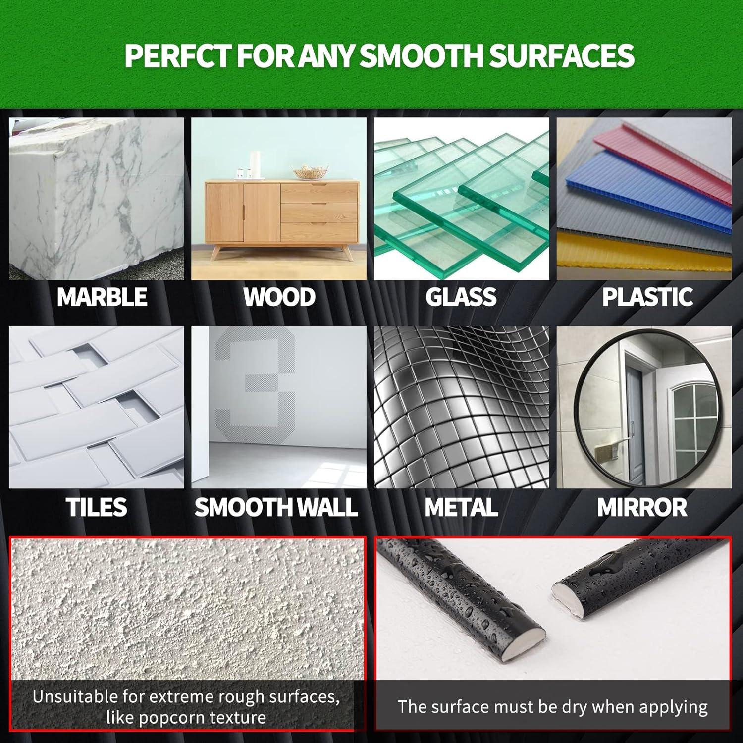 Moldura Autoadhesiva LONGKING 3.05m Negra para Azulejos