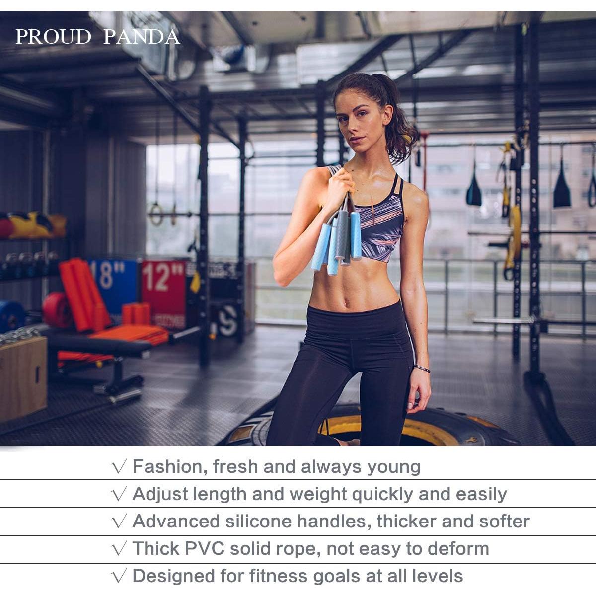 Cuerda de Salto con Peso 0.45 kg Proud Panda Ajustable