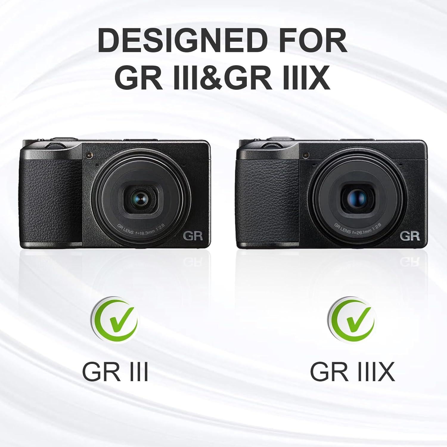 Funda de Silicona Rieibi para Cámara Ricoh GR III/GR IIIx con 2 Protectores