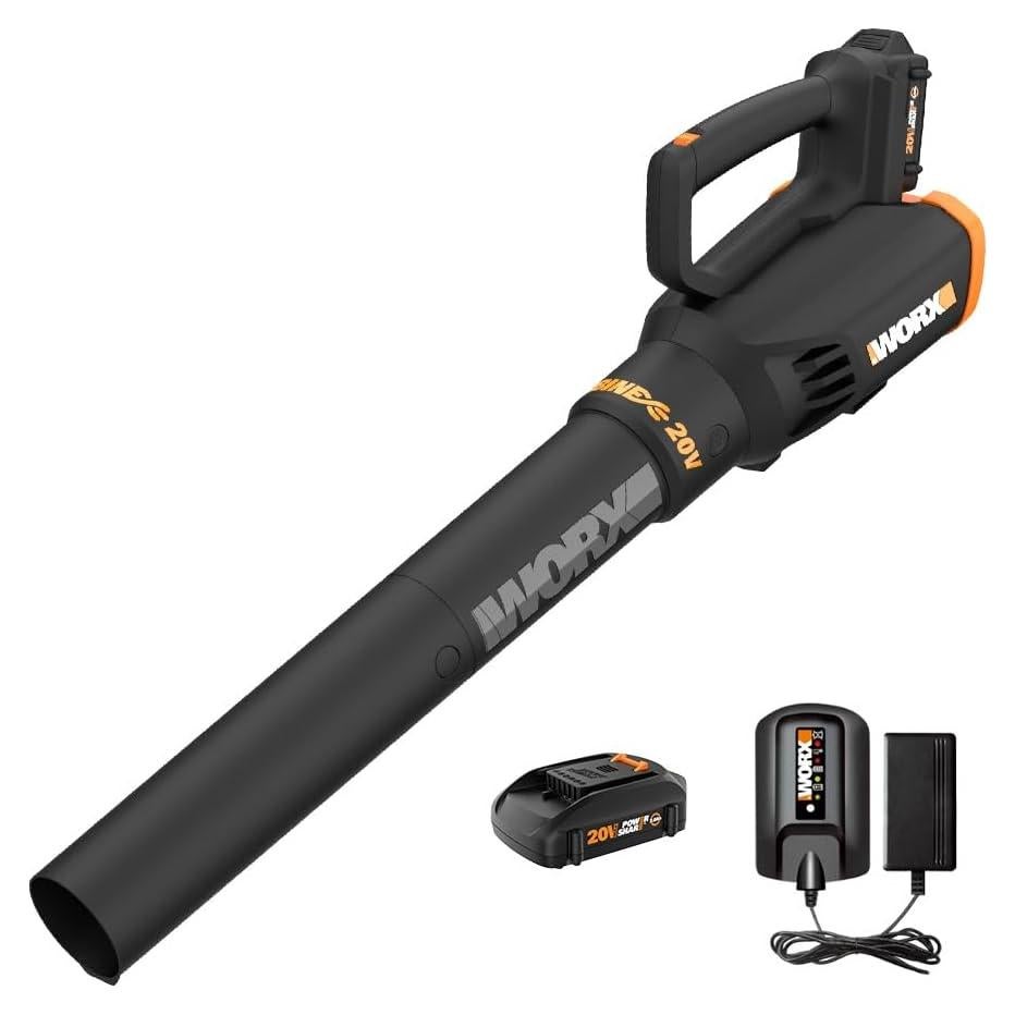 Soplador de Hojas Inalámbrico WORX 20V 360CFM 2 Velocidades