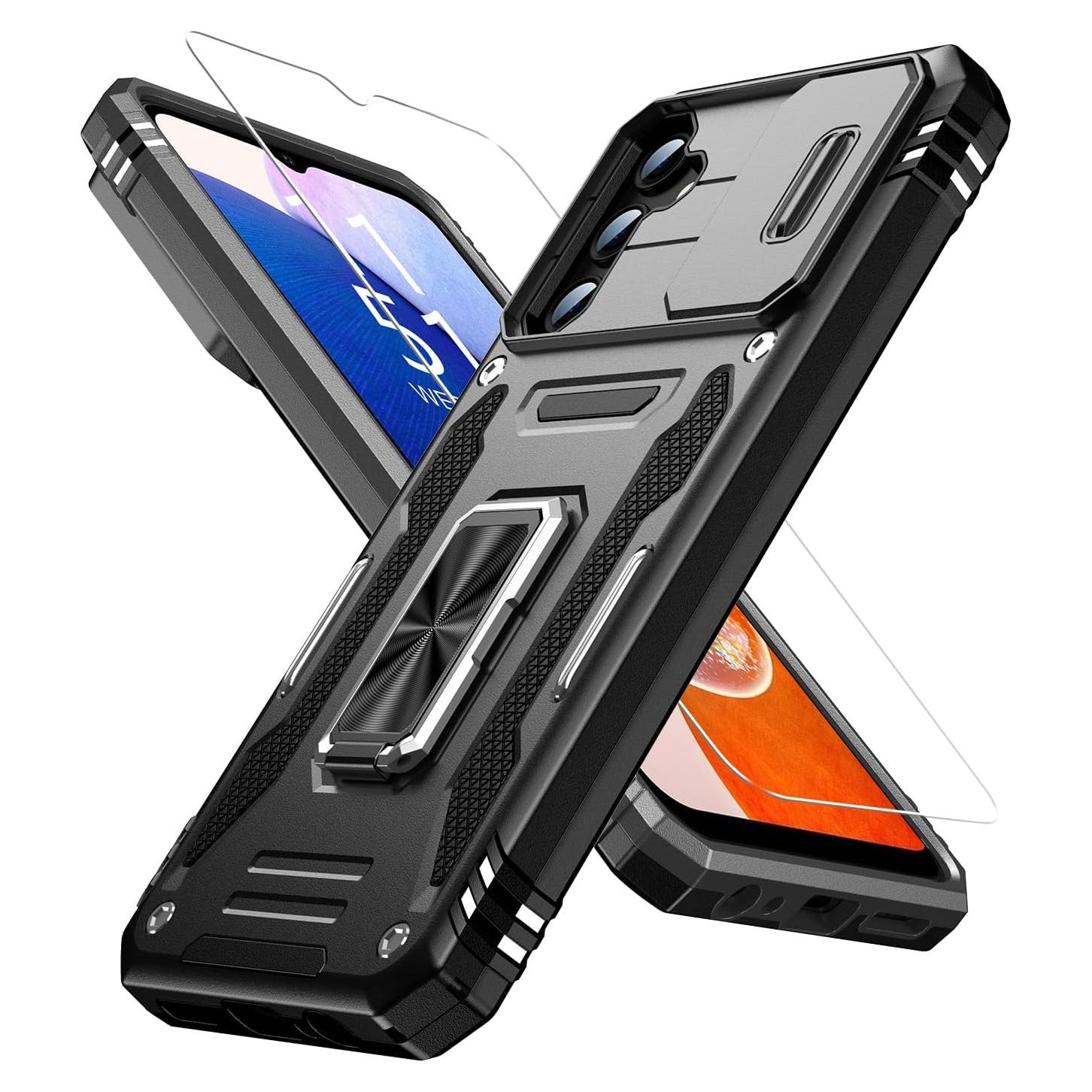 Funda FUNMIKO para Samsung Galaxy A24 con Soporte Magnético Negro