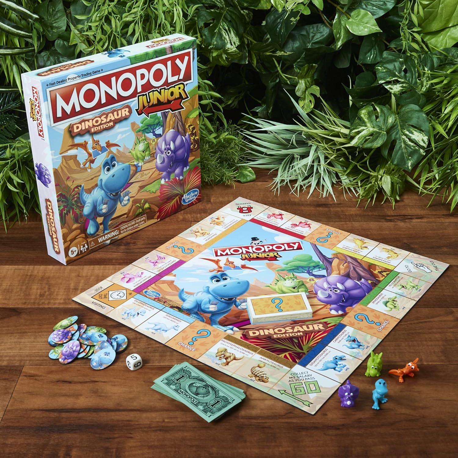 Monopoly Junior Dinosaurio Hasbro Juego de Mesa 2-4 Jugadores