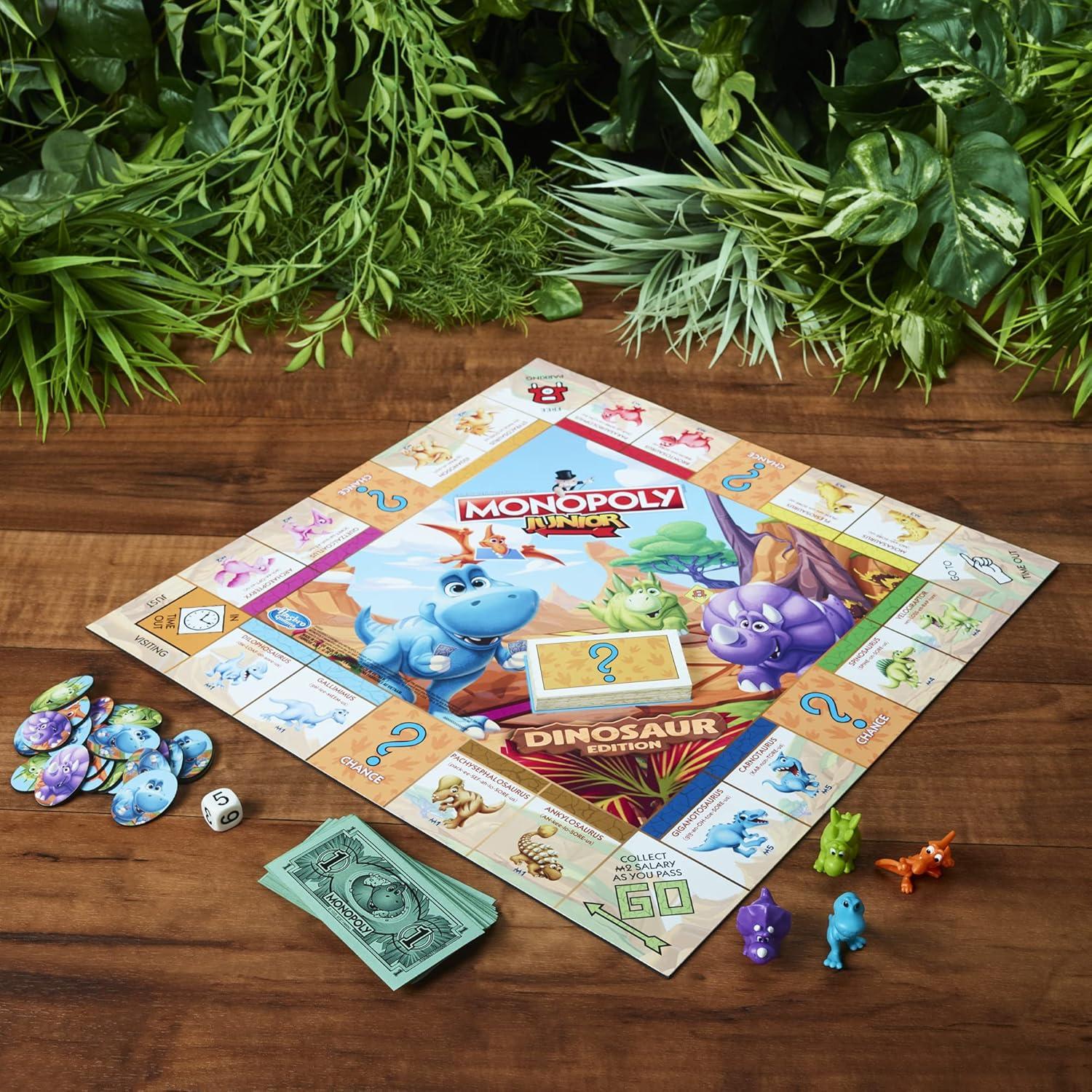 Monopoly Junior Dinosaurio Hasbro Juego de Mesa 2-4 Jugadores