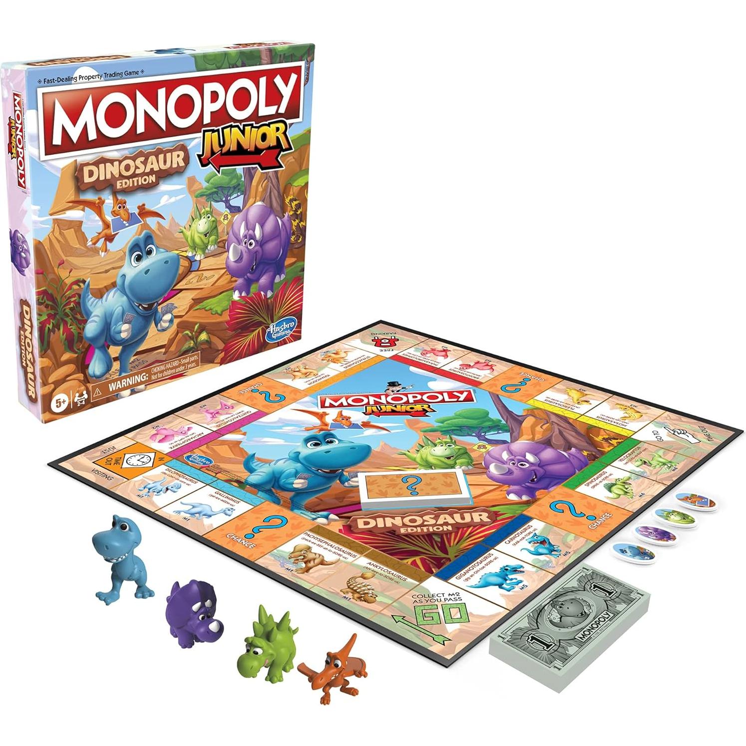 Monopoly Junior Dinosaurio Hasbro Juego de Mesa 2-4 Jugadores