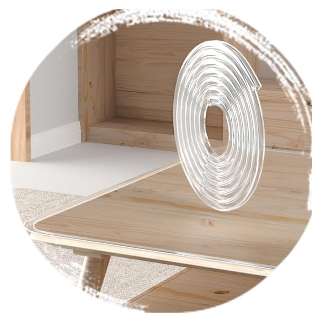 Tira de Sellado Transparente 4m PVC en U para Bordes de Muebles