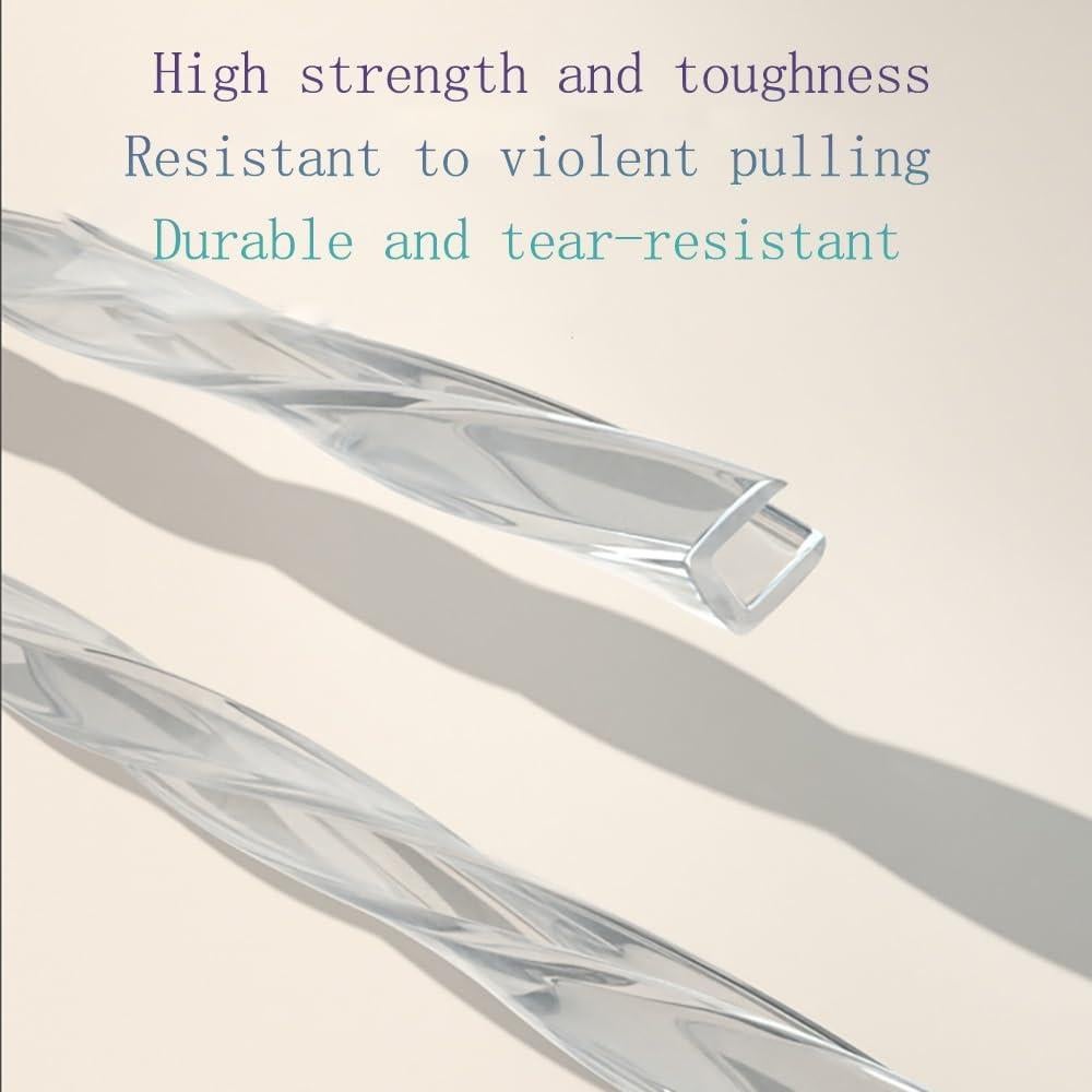 Tira de Sellado Transparente 4m PVC en U para Bordes de Muebles