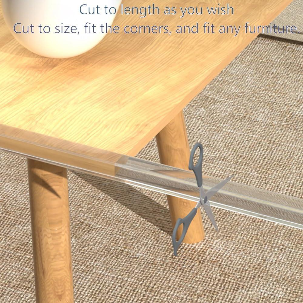 Tira de Sellado Transparente 4m PVC en U para Bordes de Muebles