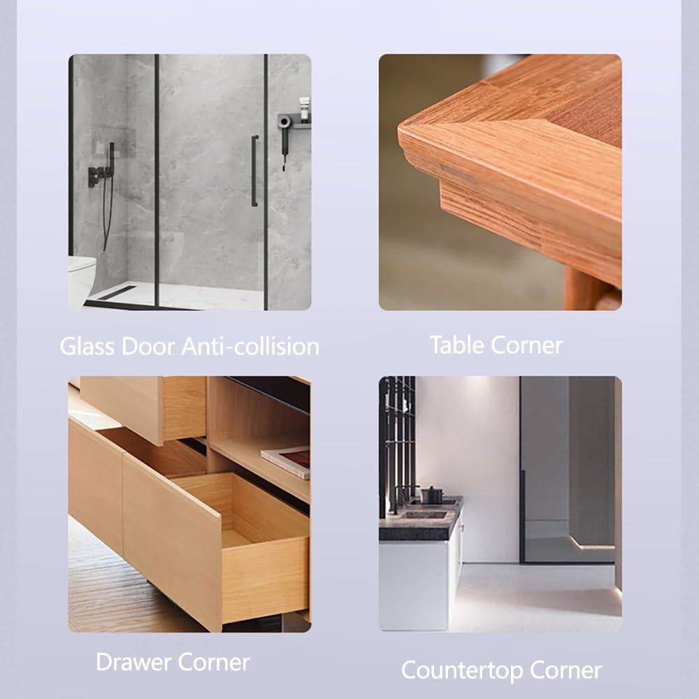 Tira de Sellado Transparente 4m PVC en U para Bordes de Muebles